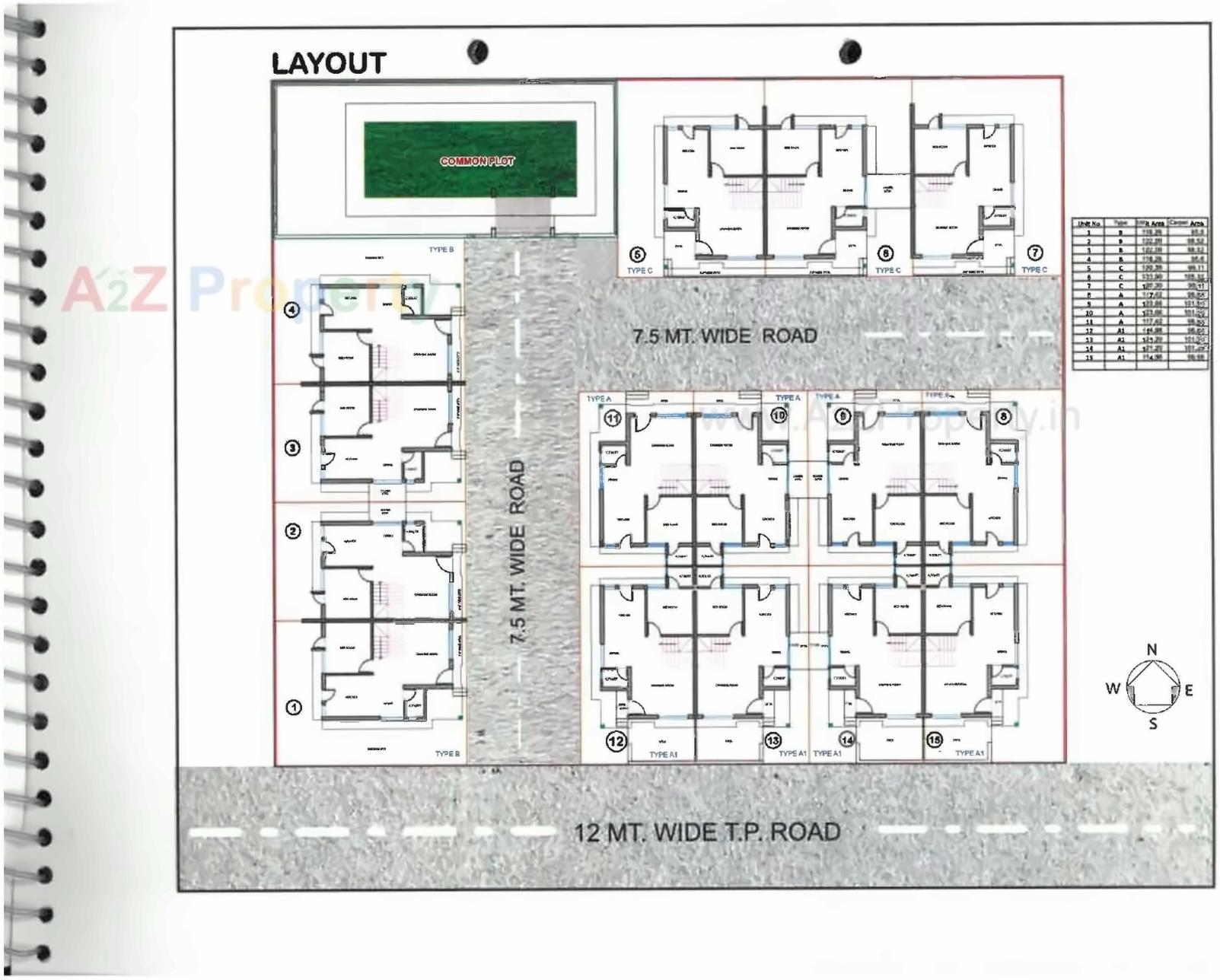 Layout of real estate project Swayam Bungalows located at Gandhinagar, Gandhinagar, Gujarat
