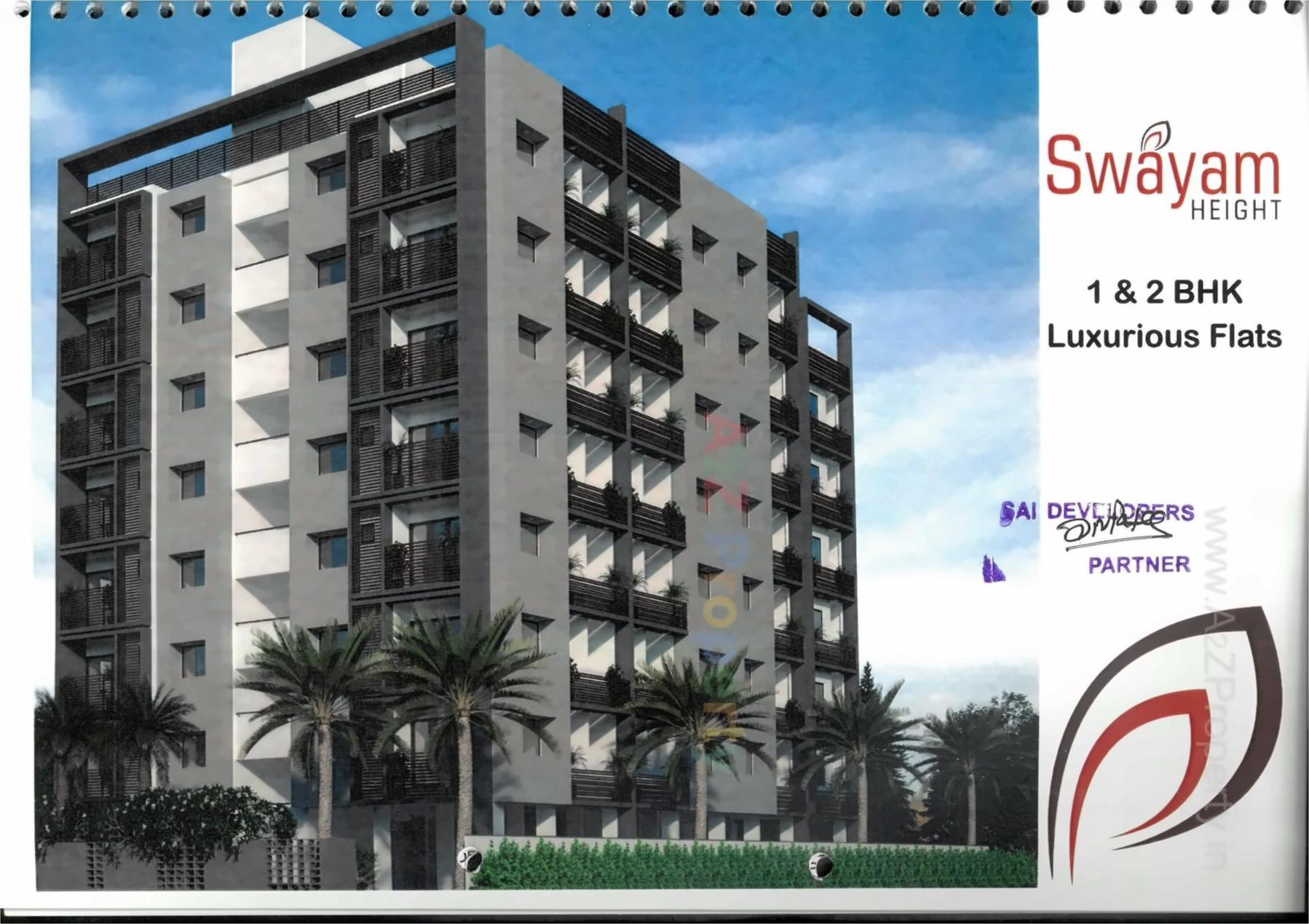 3D Elevation of real estate project Swayam Heights located at Kalol, Gandhinagar, Gujarat