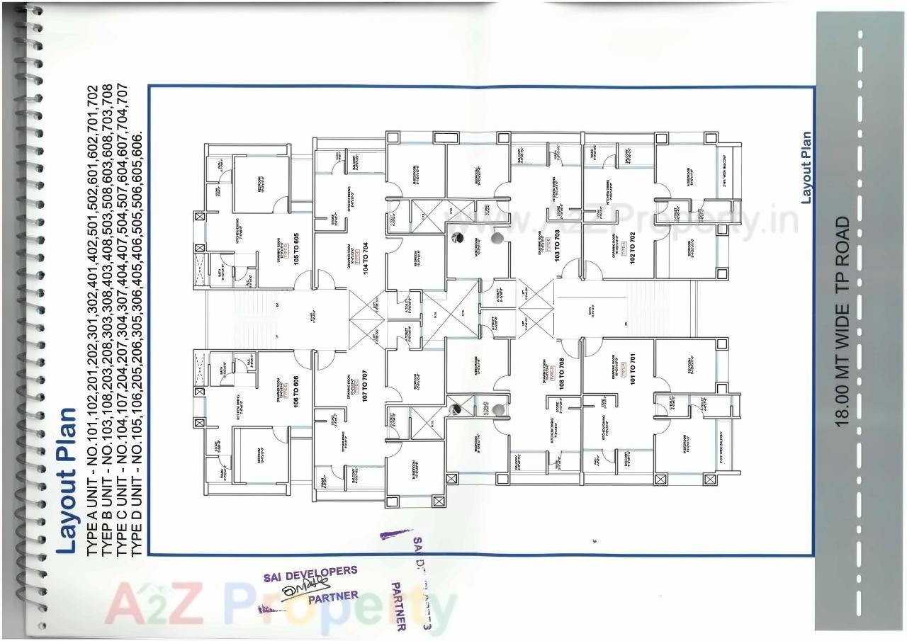 Layout of real estate project Swayam Heights located at Kalol, Gandhinagar, Gujarat