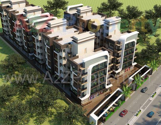3D Elevation of real estate project Sweet Shukra located at Sargasan, Gandhinagar, Gujarat