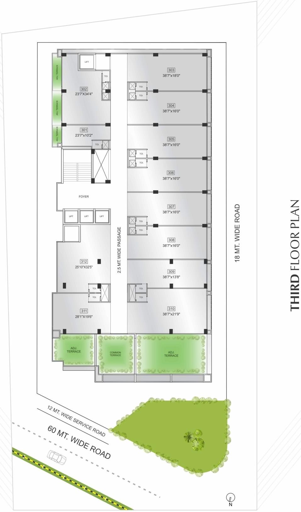 Layout of real estate project Synergy Space located at Sargasan, Gandhinagar, Gujarat