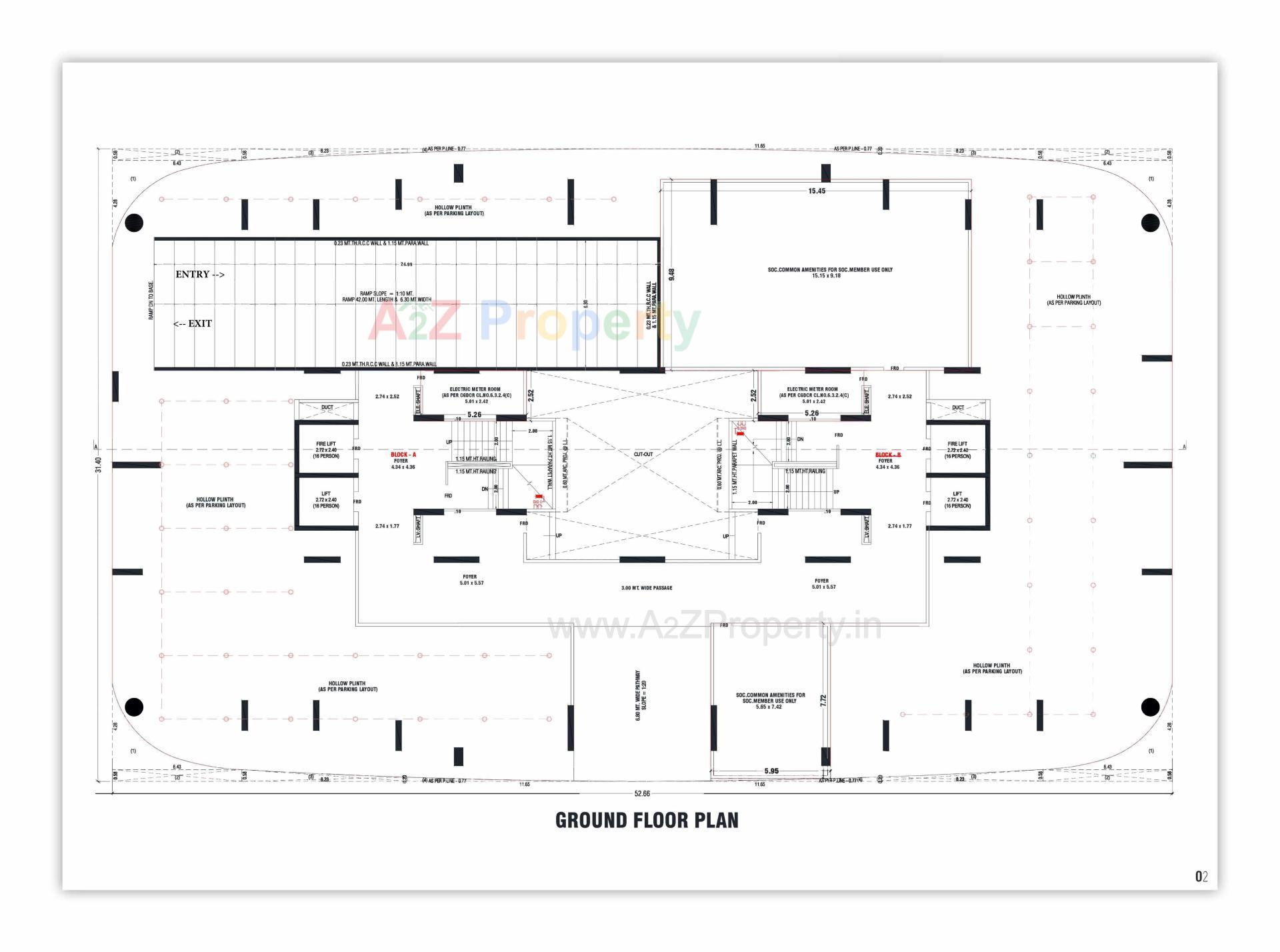Layout of real estate project Synergy # located at Raysan, Gandhinagar, Gujarat
