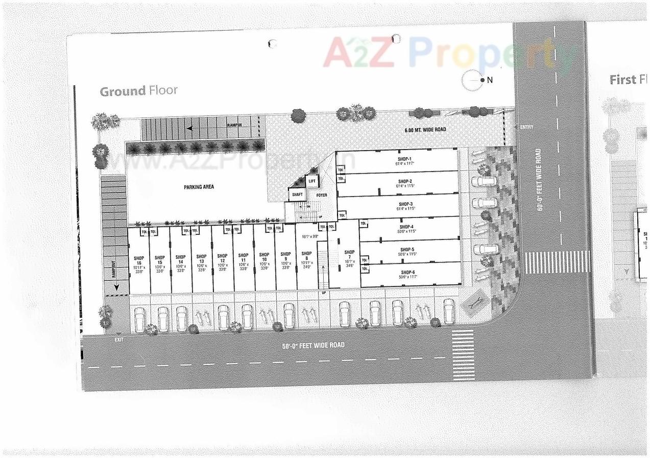 Layout of real estate project Syphon Gardenia located at Nana-chiloda, Gandhinagar, Gujarat