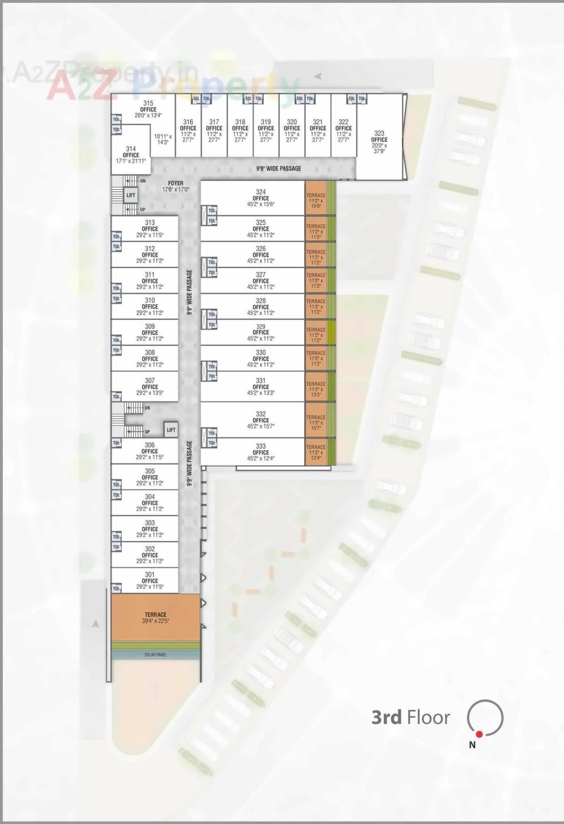 Layout of real estate project Tangent located at Sargasan, Gandhinagar, Gujarat