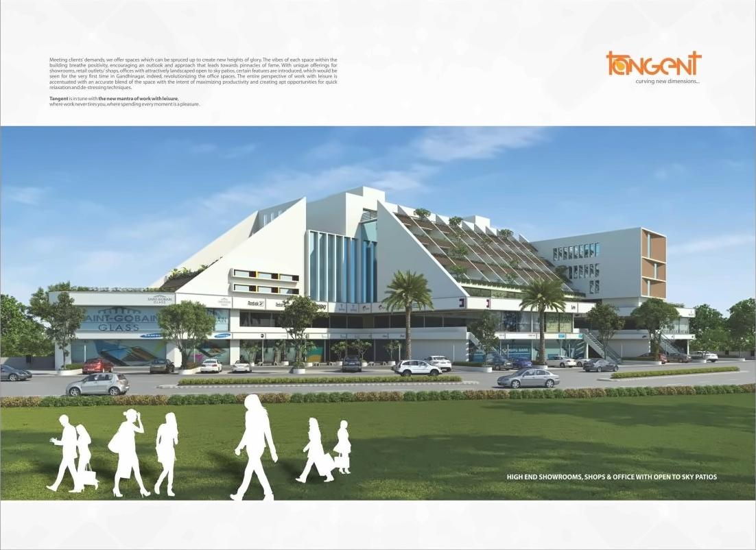 3D Elevation of real estate project Tangent located at Sargasan, Gandhinagar, Gujarat