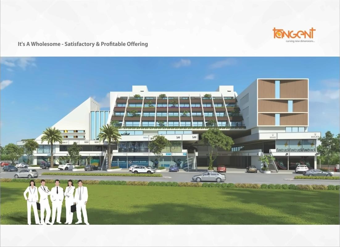 3D Elevation of real estate project Tangent located at Sargasan, Gandhinagar, Gujarat