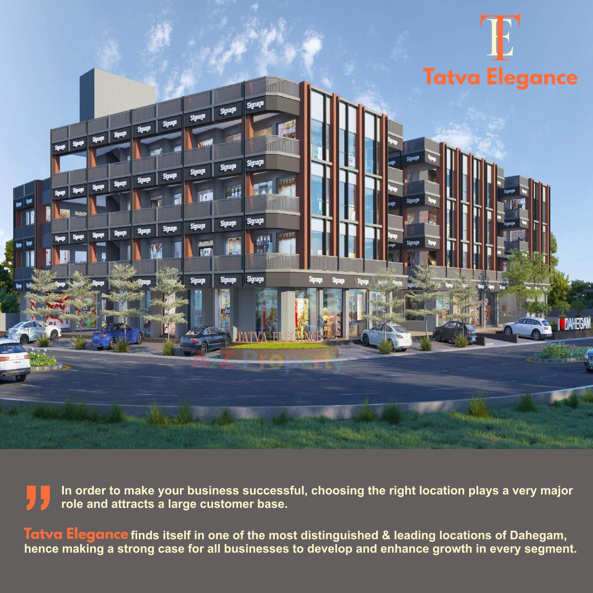 3D Elevation of real estate project Tatva Elegance located at Dehgam, Gandhinagar, Gujarat