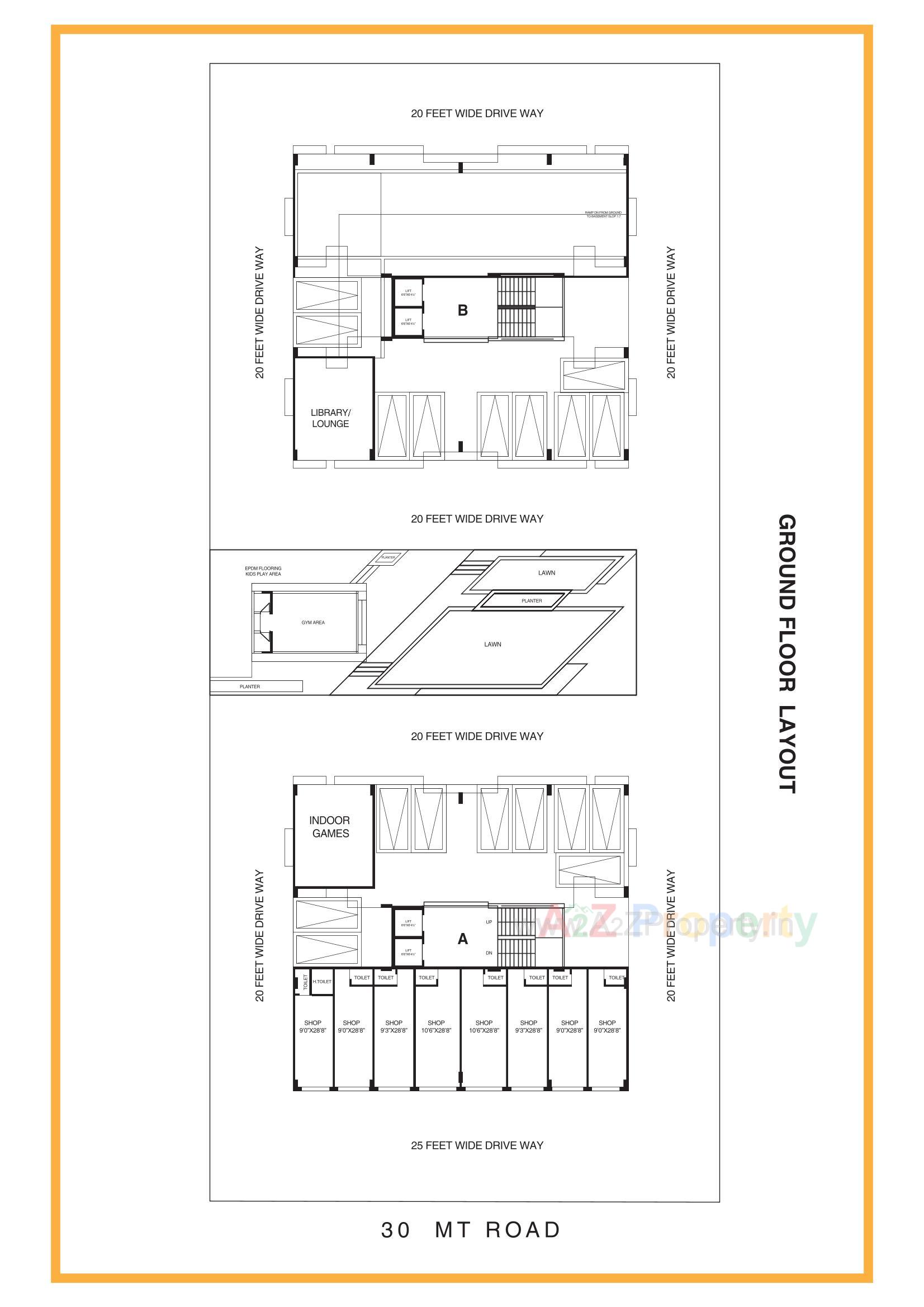 Layout of real estate project Tatva Integrity located at Vavol, Gandhinagar, Gujarat