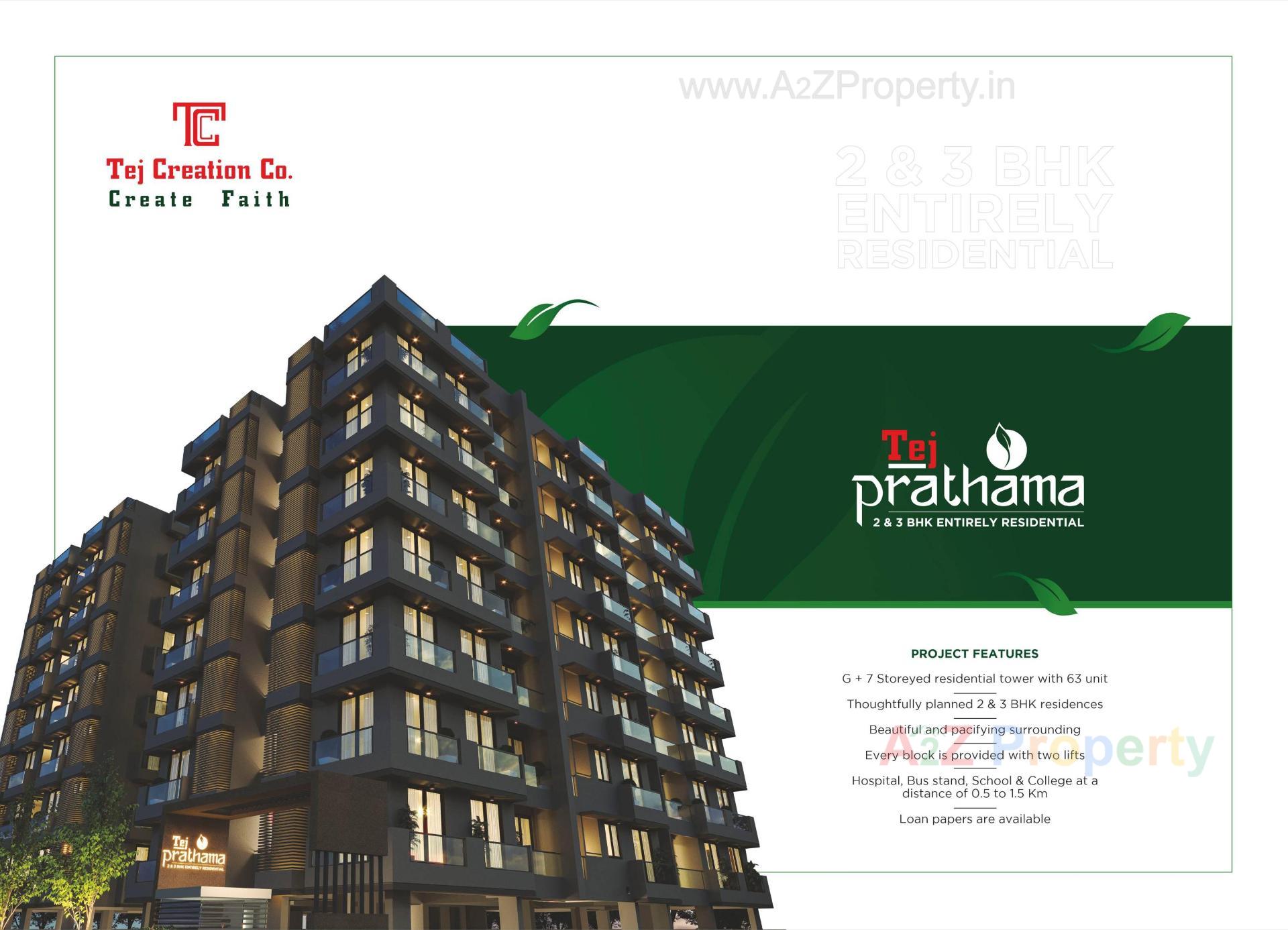 3D Elevation of real estate project Tej Prathama located at Pethapur, Gandhinagar, Gujarat