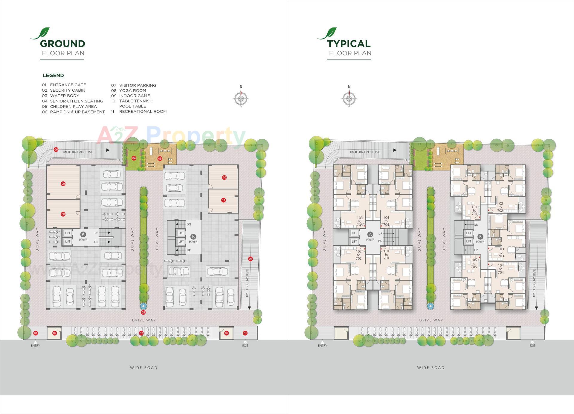 Layout of real estate project Tej Prathama located at Pethapur, Gandhinagar, Gujarat