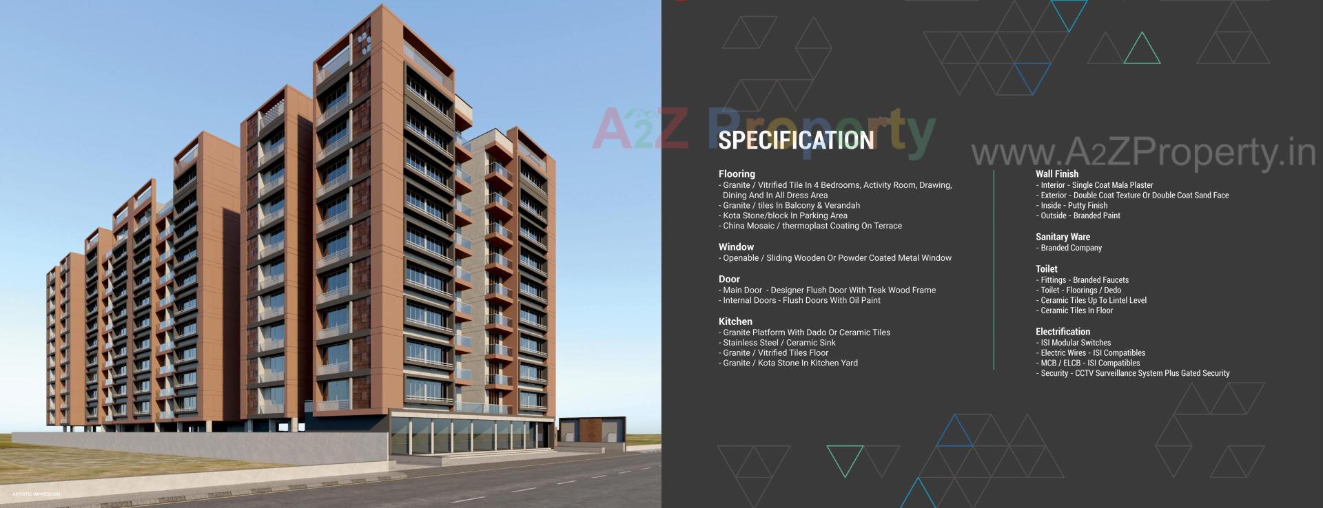 3D Elevation of real estate project Texas located at Raysan, Gandhinagar, Gujarat