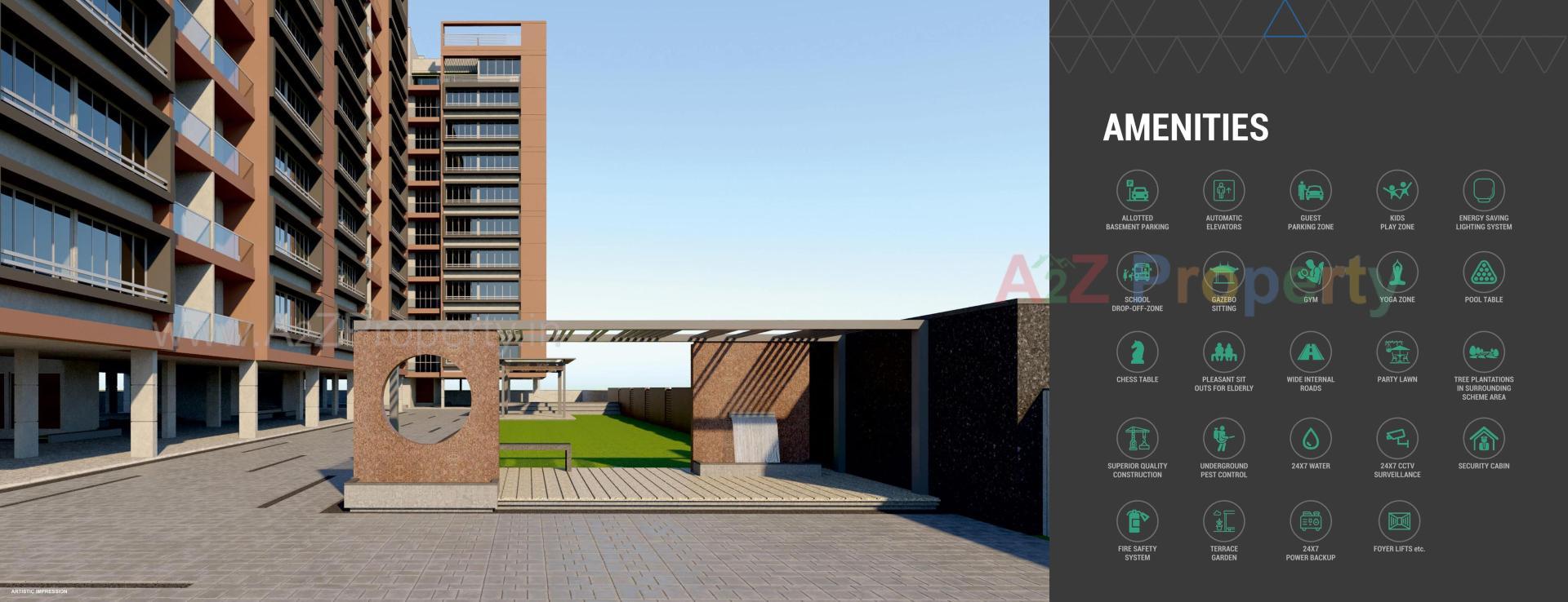 3D Elevation of real estate project Texas located at Raysan, Gandhinagar, Gujarat