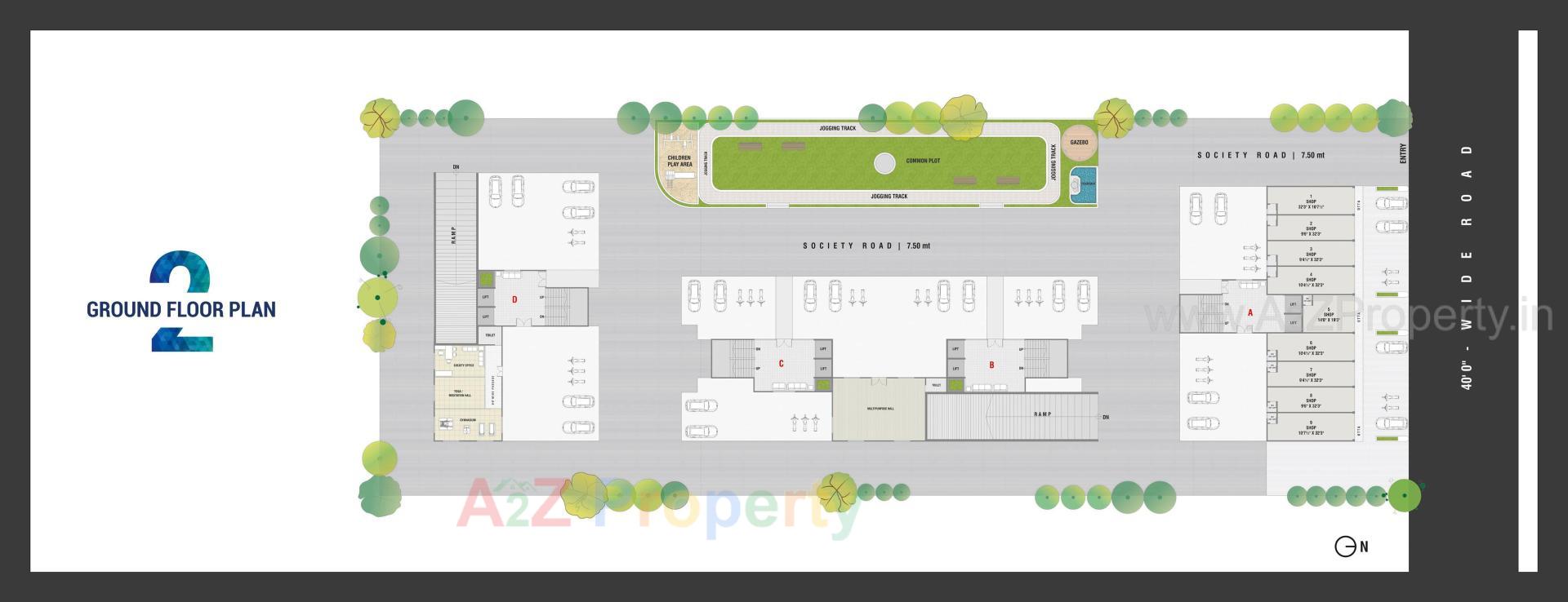 Layout of real estate project Texas located at Raysan, Gandhinagar, Gujarat