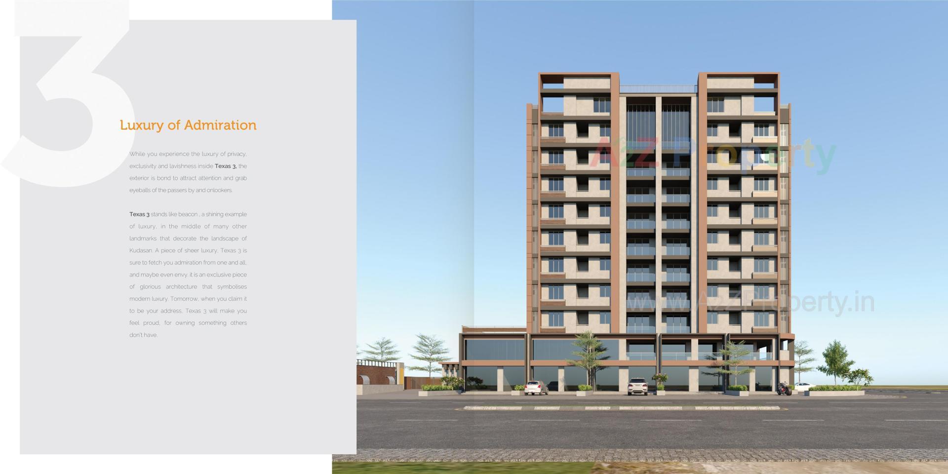 3D Elevation of real estate project Texas located at Raisan, Gandhinagar, Gujarat