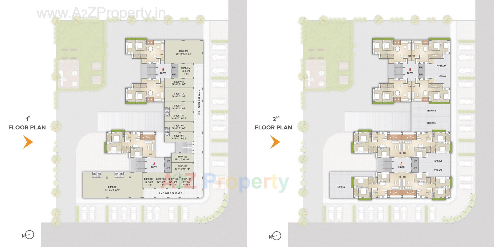 Layout of real estate project Texas located at Raisan, Gandhinagar, Gujarat