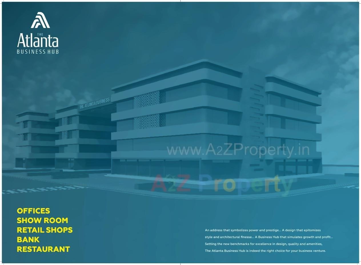 3D Elevation of real estate project The Atlanta Business Hub located at Ranasan, Gandhinagar, Gujarat