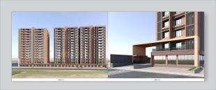 Elevation of real estate project The Atlantis located at Zundal, Gandhinagar, Gujarat