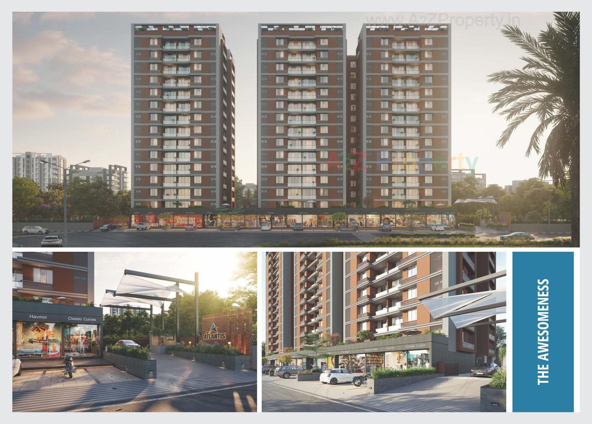 3D Elevation of real estate project The Atlantis located at Zundal, Gandhinagar, Gujarat