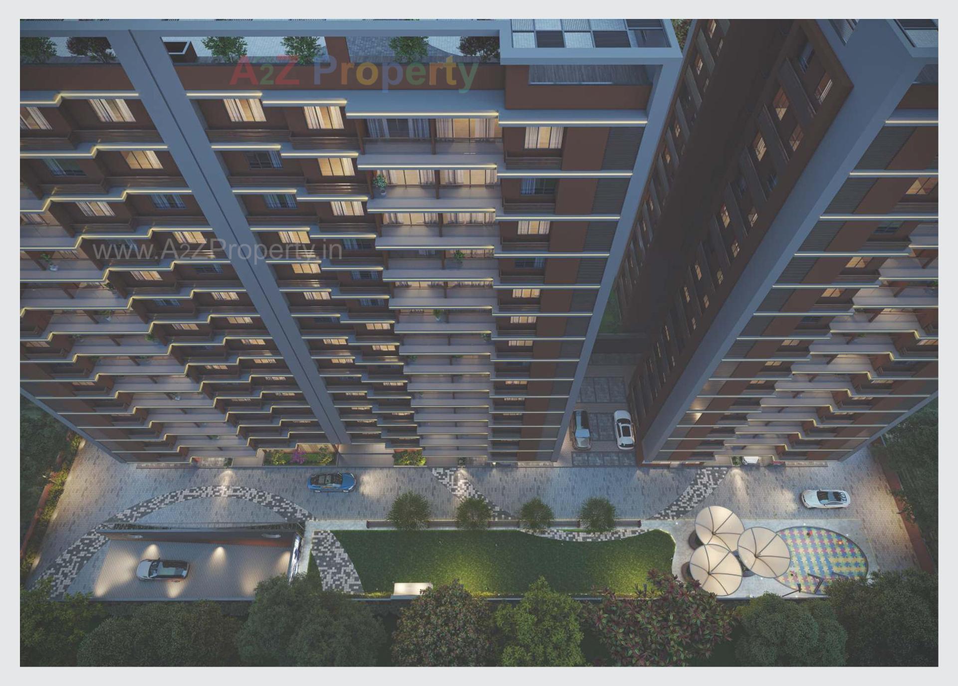 3D Elevation of real estate project The Atlantis located at Zundal, Gandhinagar, Gujarat