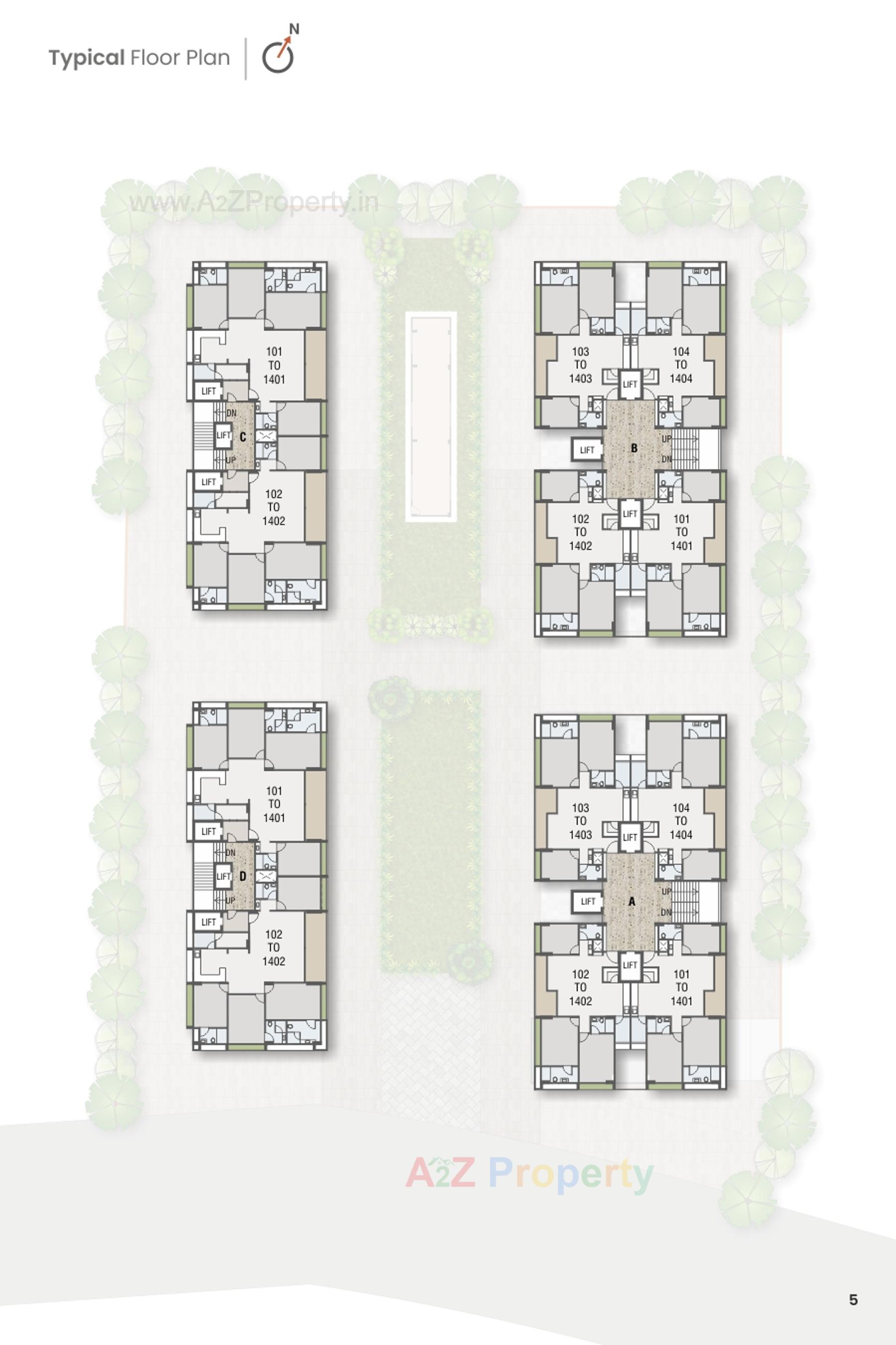 Layout of real estate project The Avante located at Gandhinagar, Gandhinagar, Gujarat