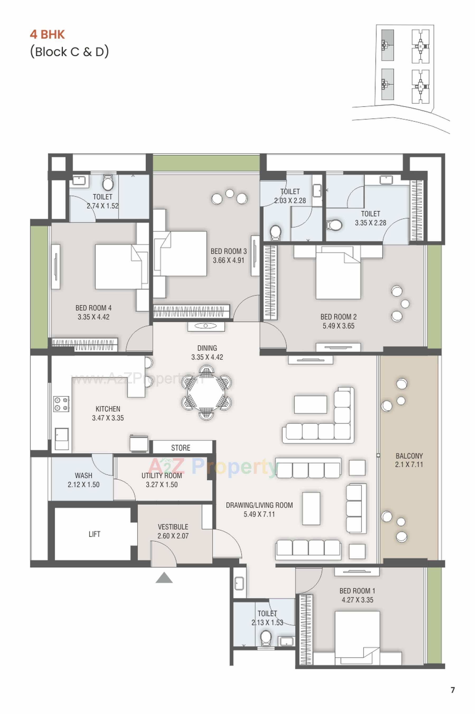 Layout of real estate project The Avante located at Gandhinagar, Gandhinagar, Gujarat