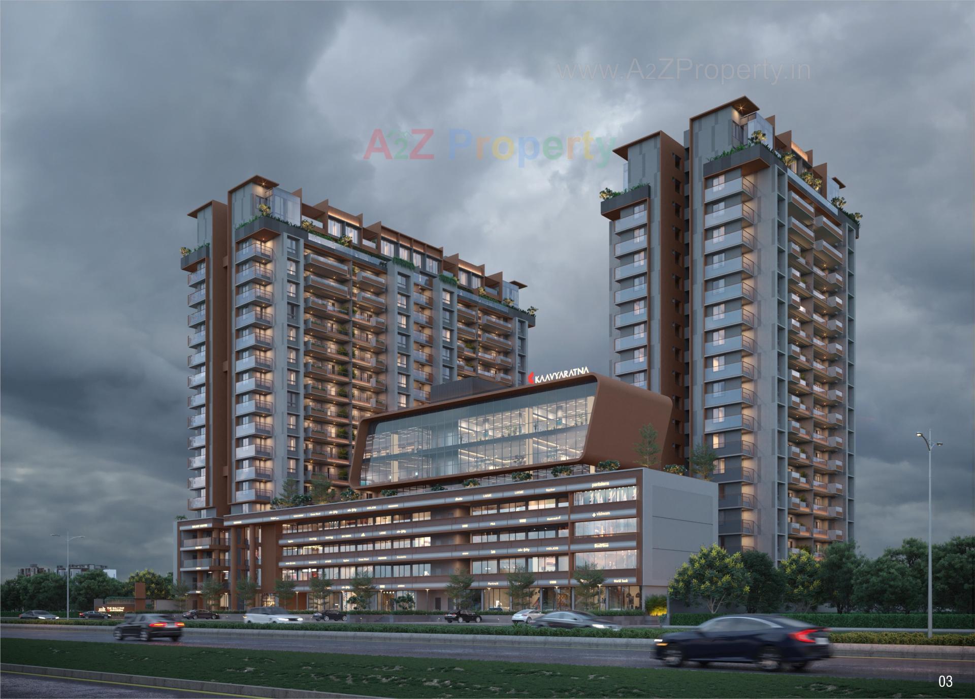 3D Elevation of real estate project The Balcony located at Indroda, Gandhinagar, Gujarat