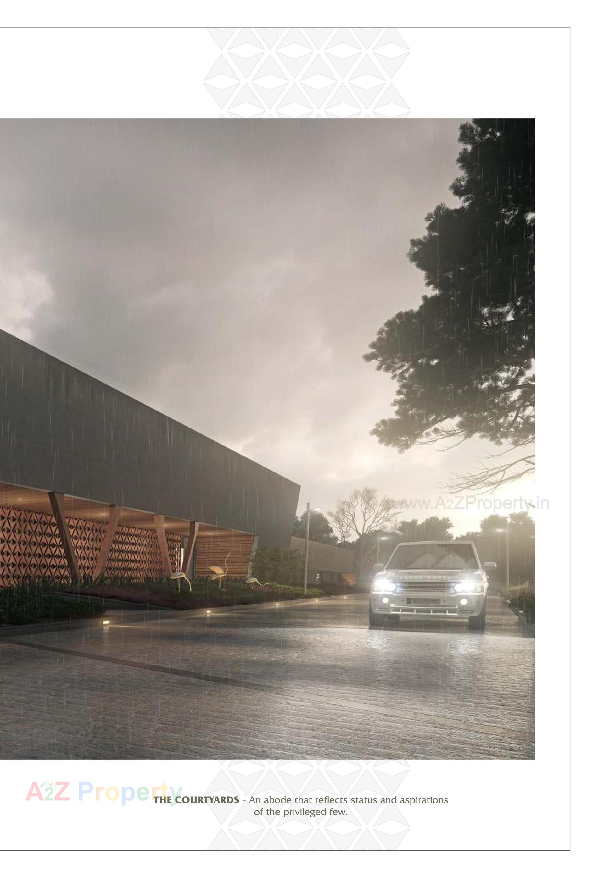 3D Elevation of real estate project The Courtyards located at Bhat, Gandhinagar, Gujarat