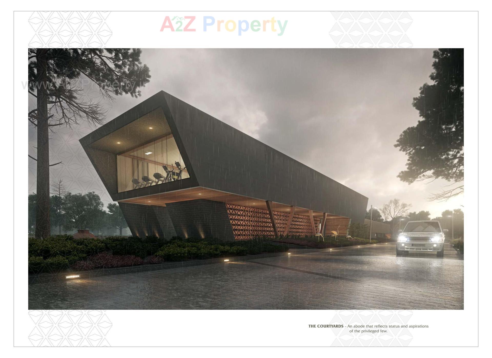 3D Elevation of real estate project The Courtyards located at Bhat, Gandhinagar, Gujarat