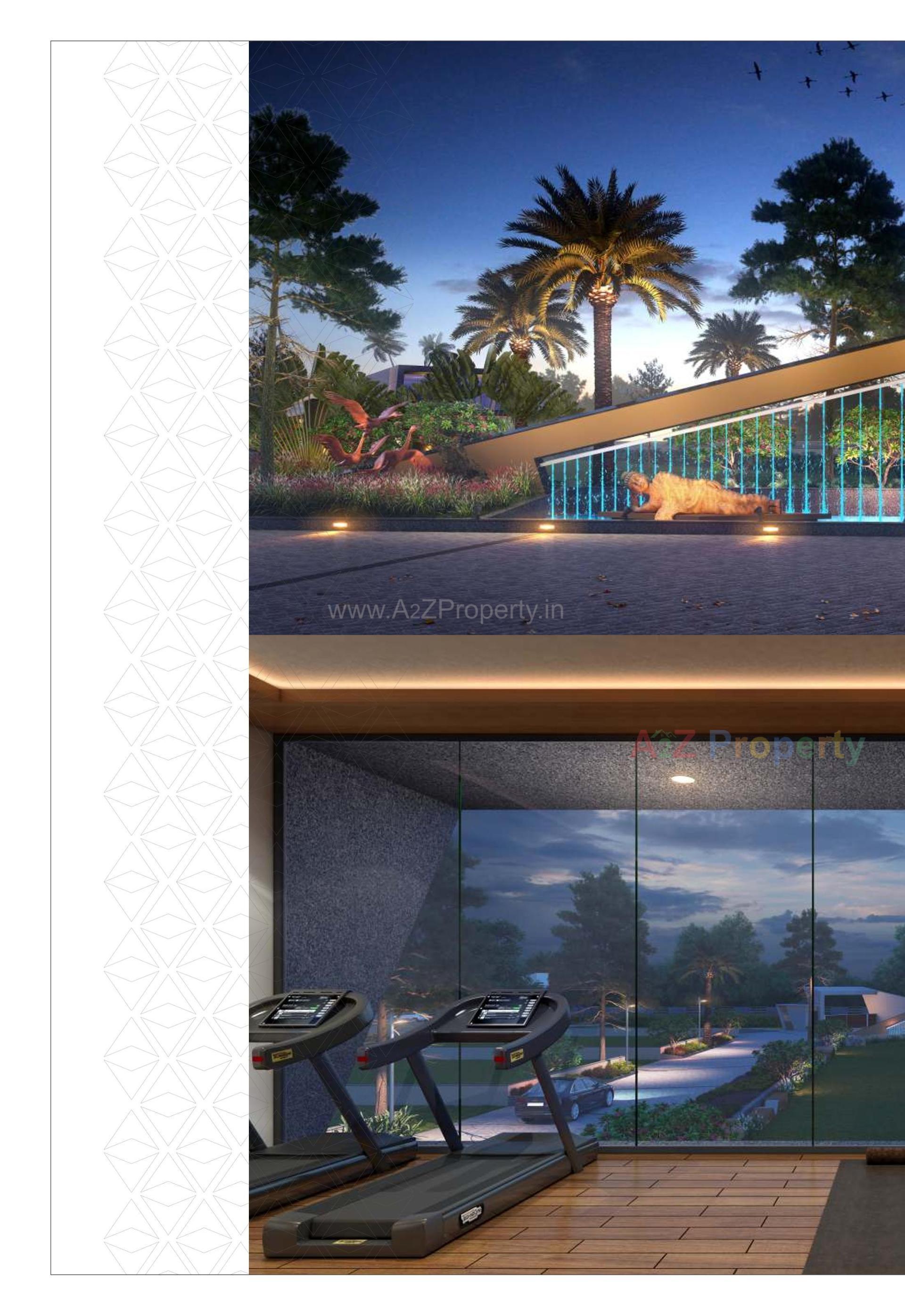 3D Elevation of real estate project The Courtyards located at Bhat, Gandhinagar, Gujarat