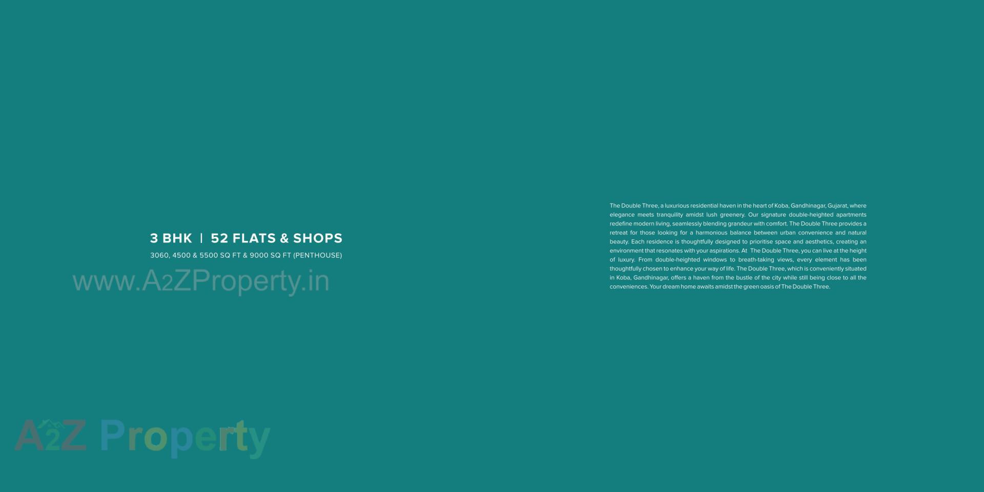  of real estate project The Double Three located at Koba, Gandhinagar, Gujarat