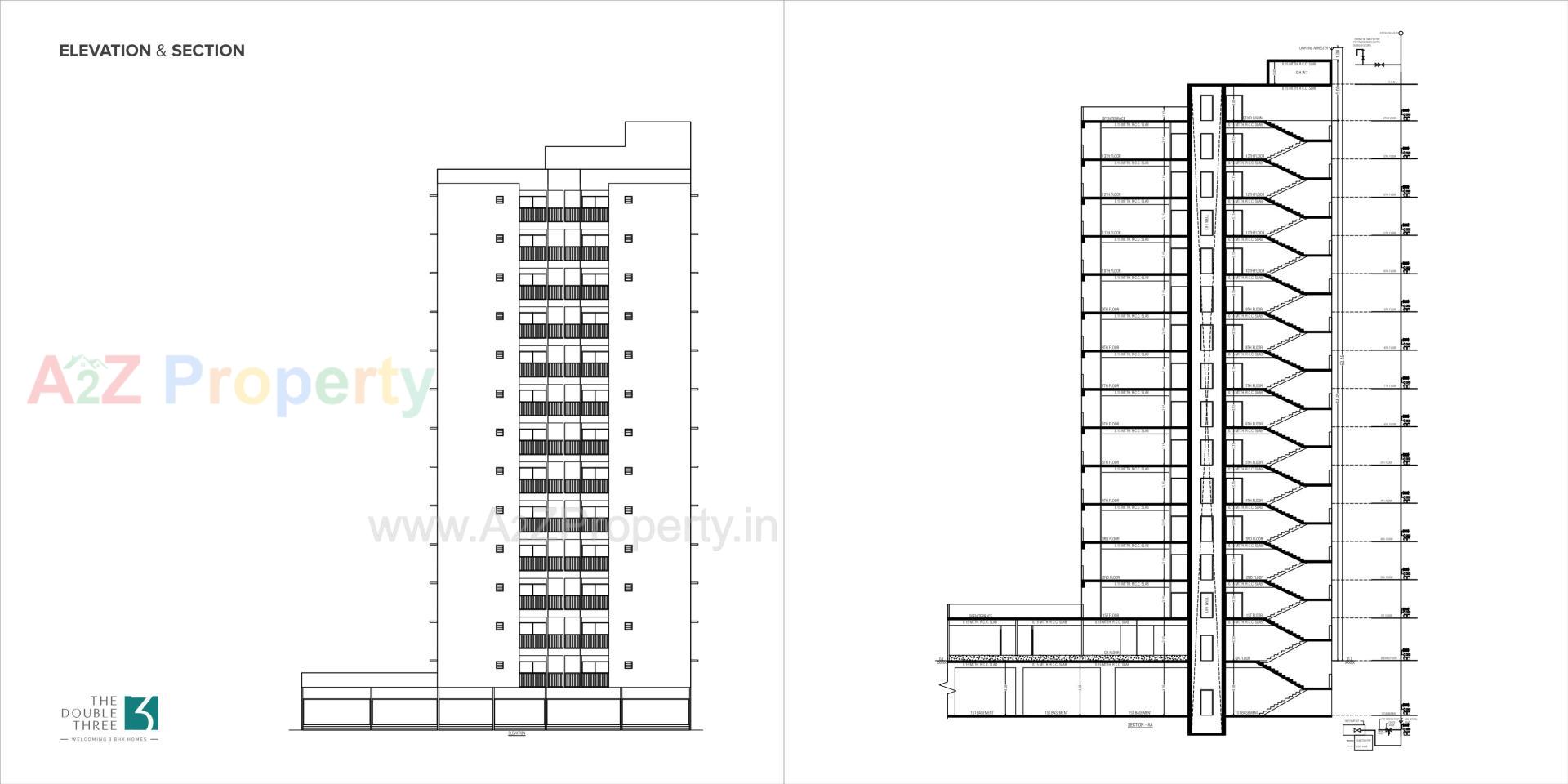  of real estate project The Double Three located at Koba, Gandhinagar, Gujarat