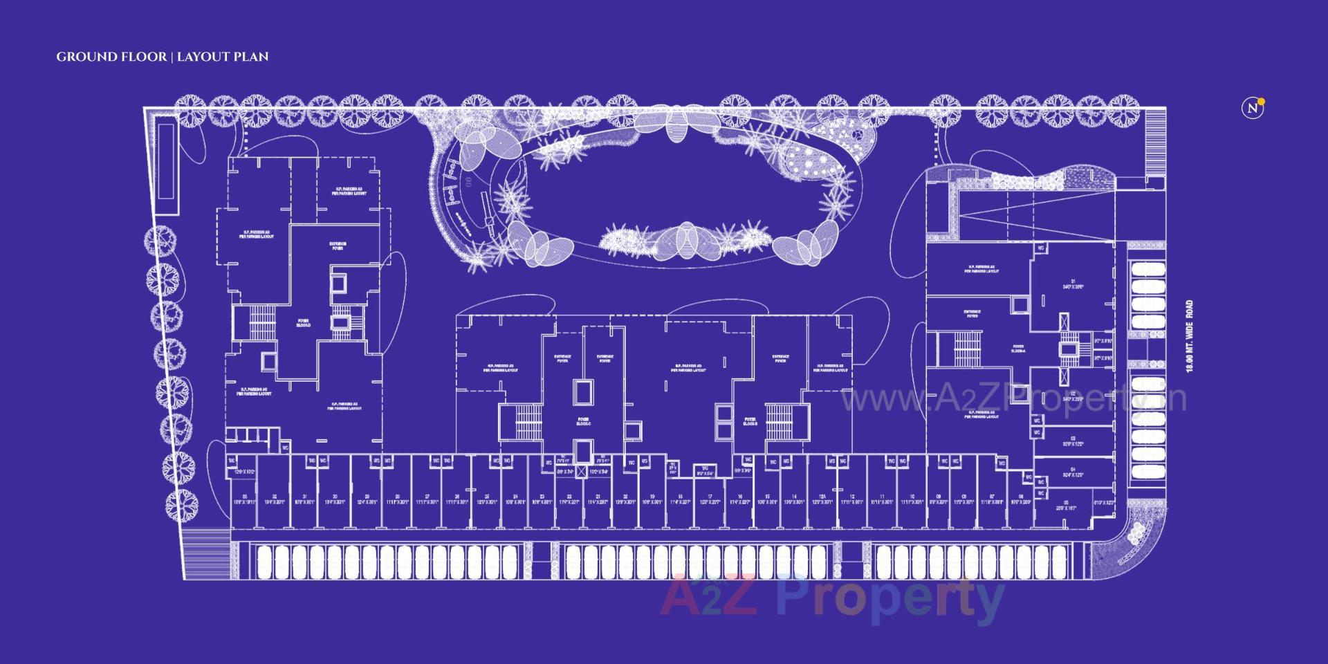 Layout of real estate project The Gate By Dev Aashish located at Koba, Gandhinagar, Gujarat