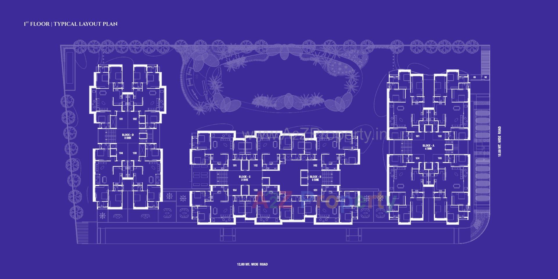 Layout of real estate project The Gate By Dev Aashish located at Koba, Gandhinagar, Gujarat