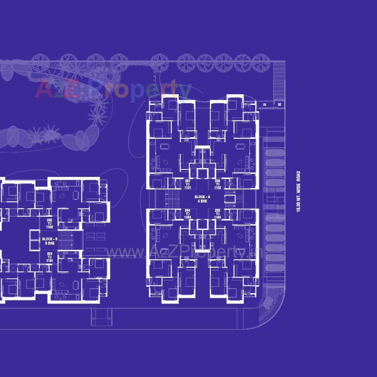 Layout of real estate project The Gate By Dev Aashish located at Koba, Gandhinagar, Gujarat
