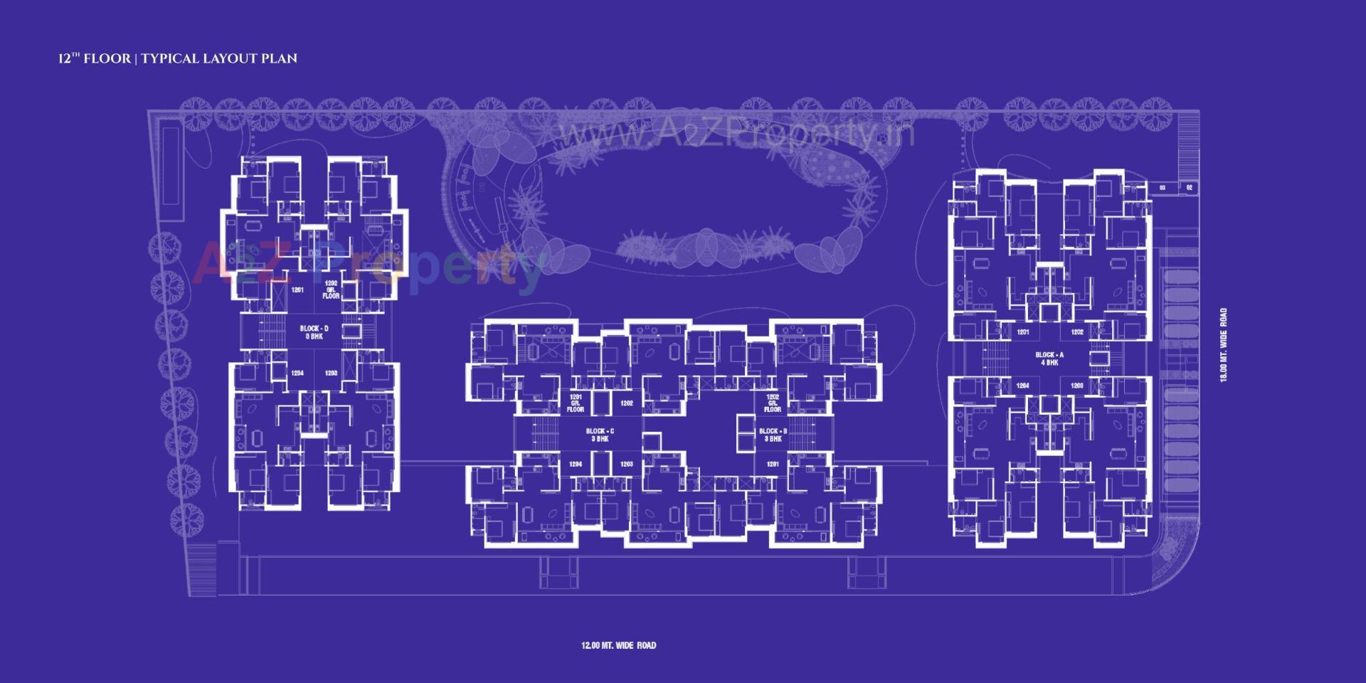Layout of real estate project The Gate By Dev Aashish located at Koba, Gandhinagar, Gujarat