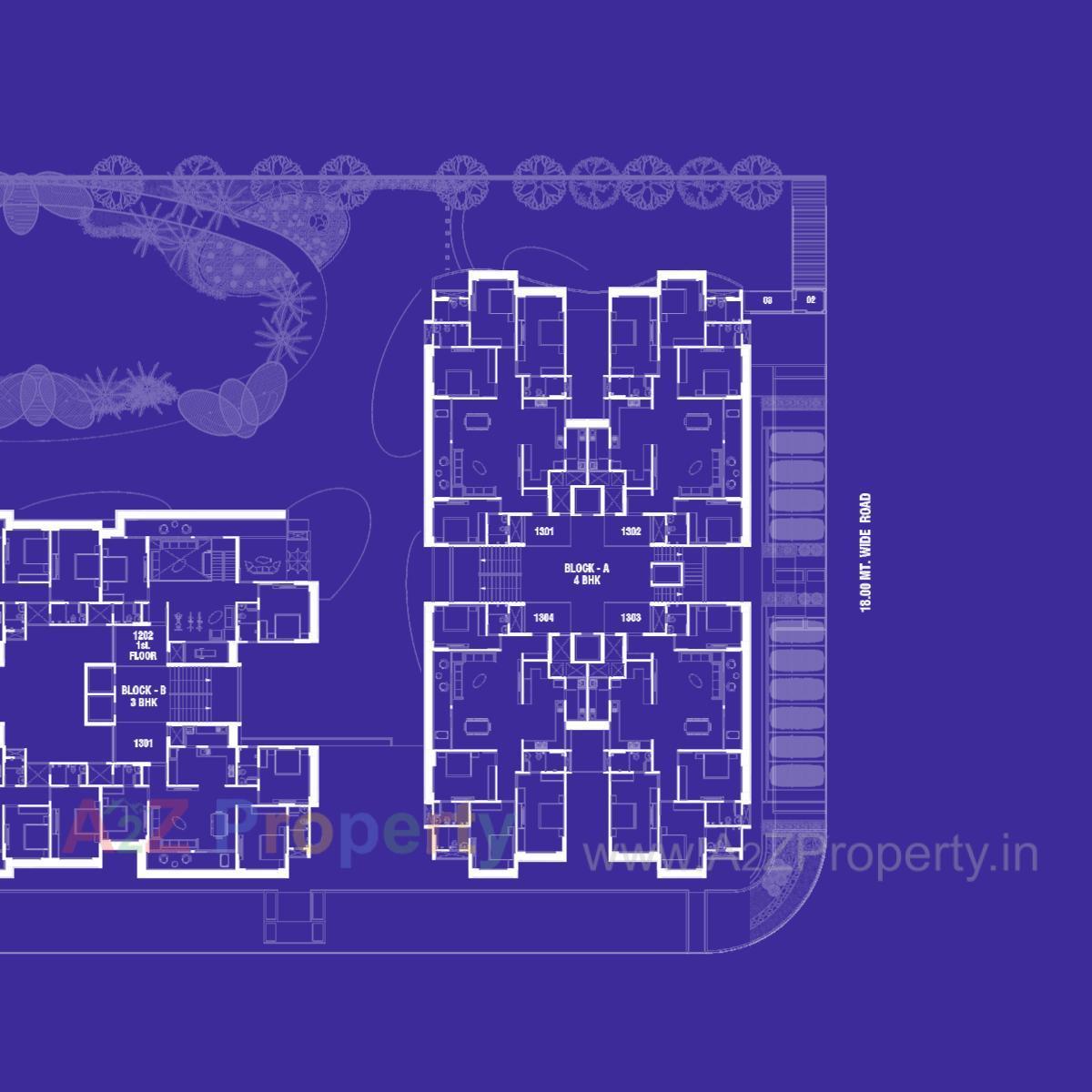 Layout of real estate project The Gate By Dev Aashish located at Koba, Gandhinagar, Gujarat