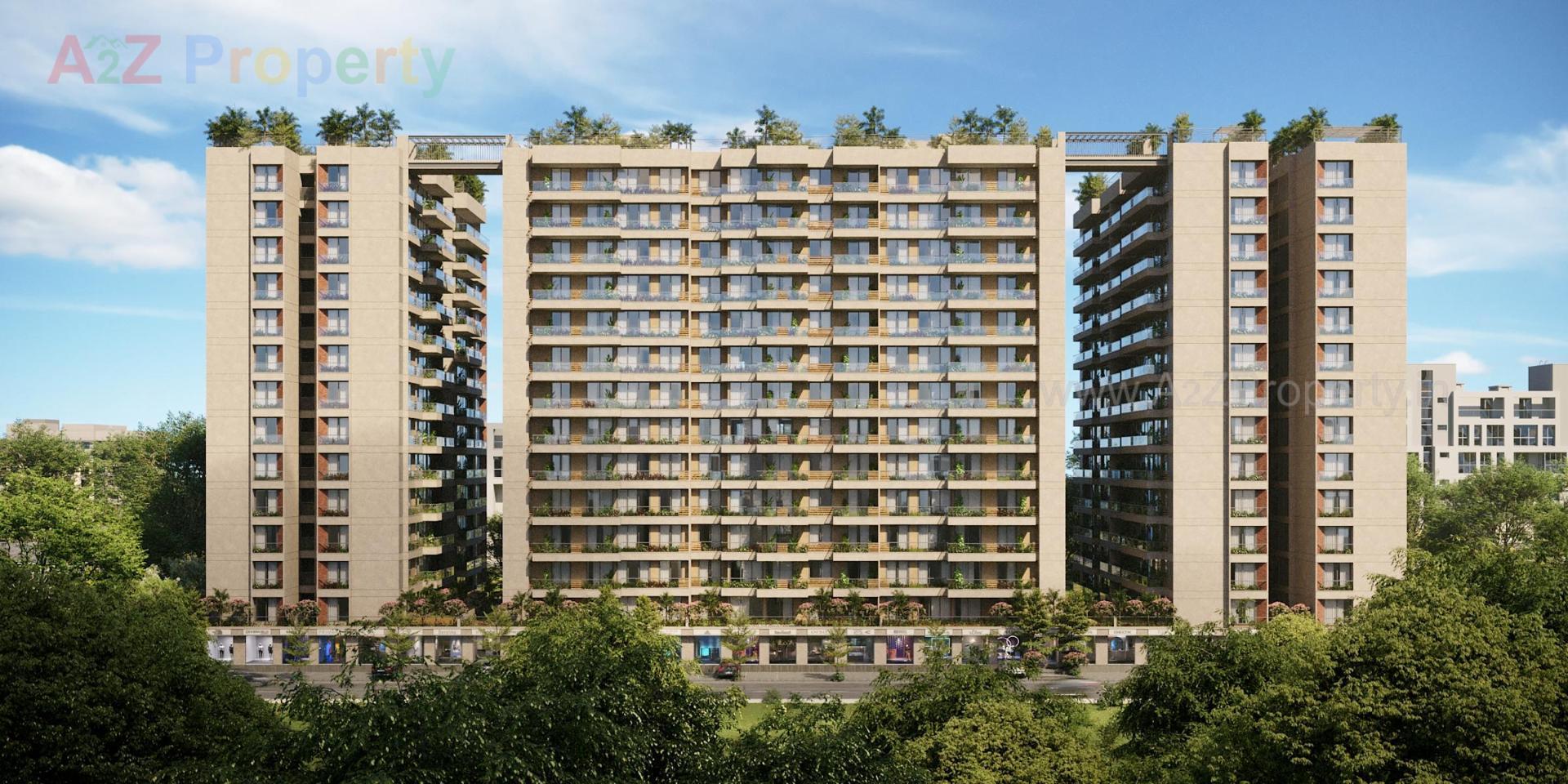 3D Elevation of real estate project The Gate By Dev Aashish located at Koba, Gandhinagar, Gujarat