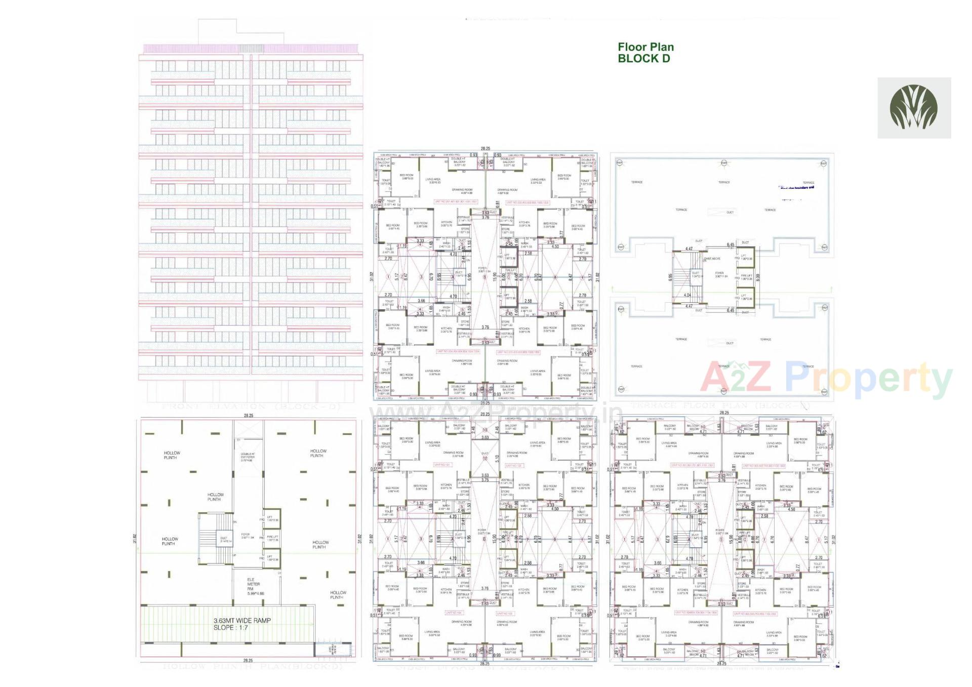 Layout of real estate project The Grasslands located at Kudasan, Gandhinagar, Gujarat