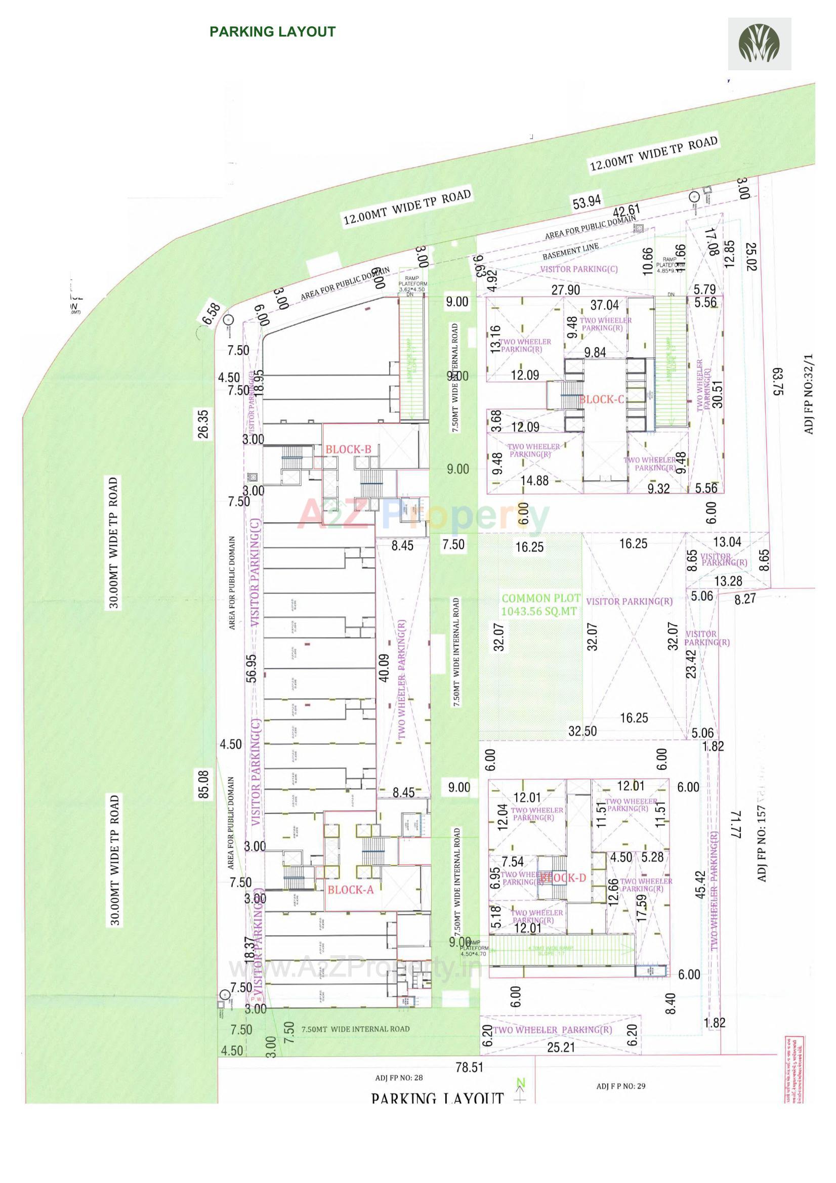 Layout of real estate project The Grasslands located at Kudasan, Gandhinagar, Gujarat