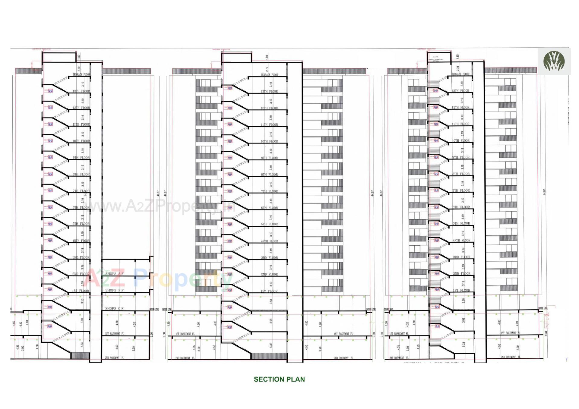Layout of real estate project The Grasslands located at Kudasan, Gandhinagar, Gujarat