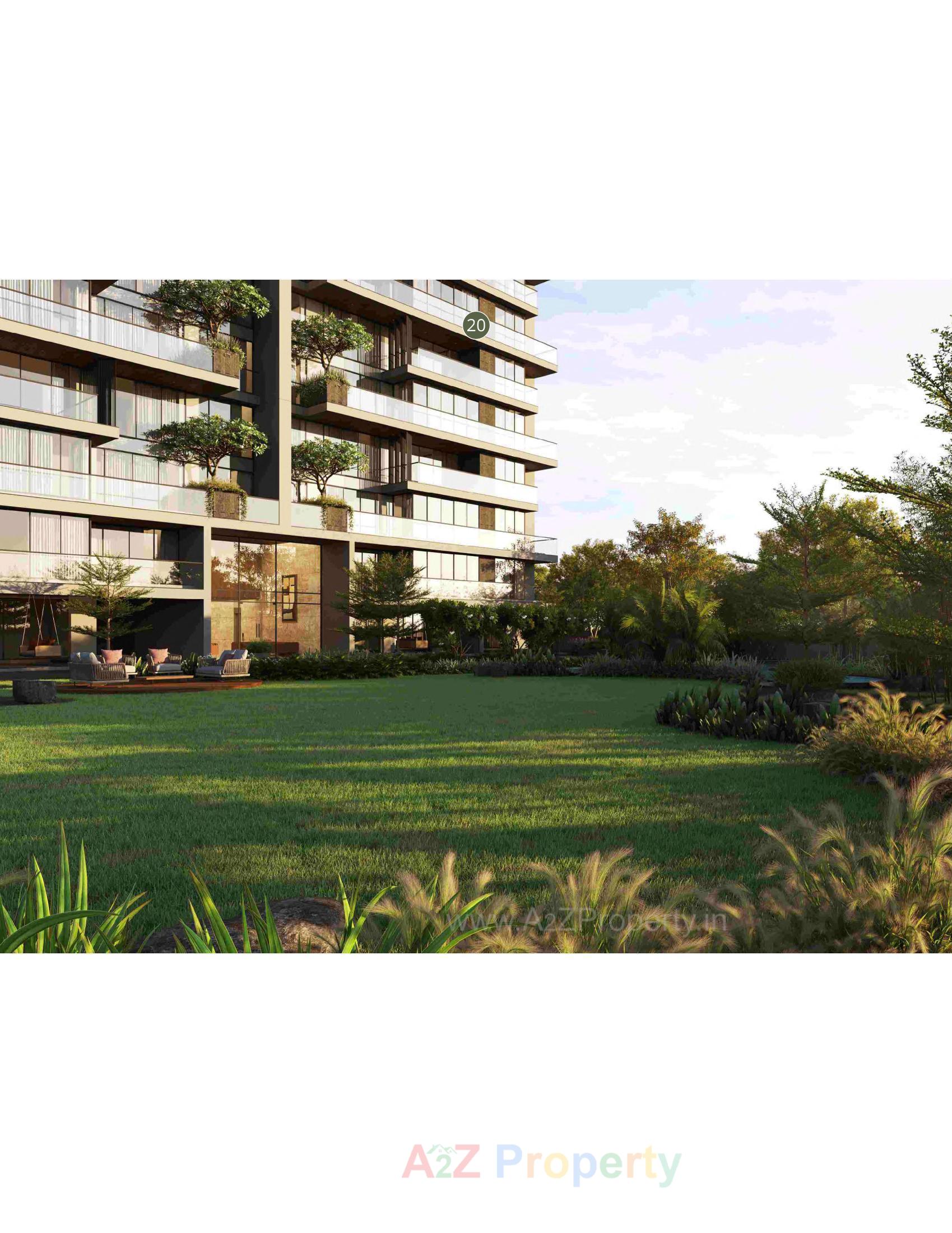 3D Elevation of real estate project The Grasslands located at Kudasan, Gandhinagar, Gujarat