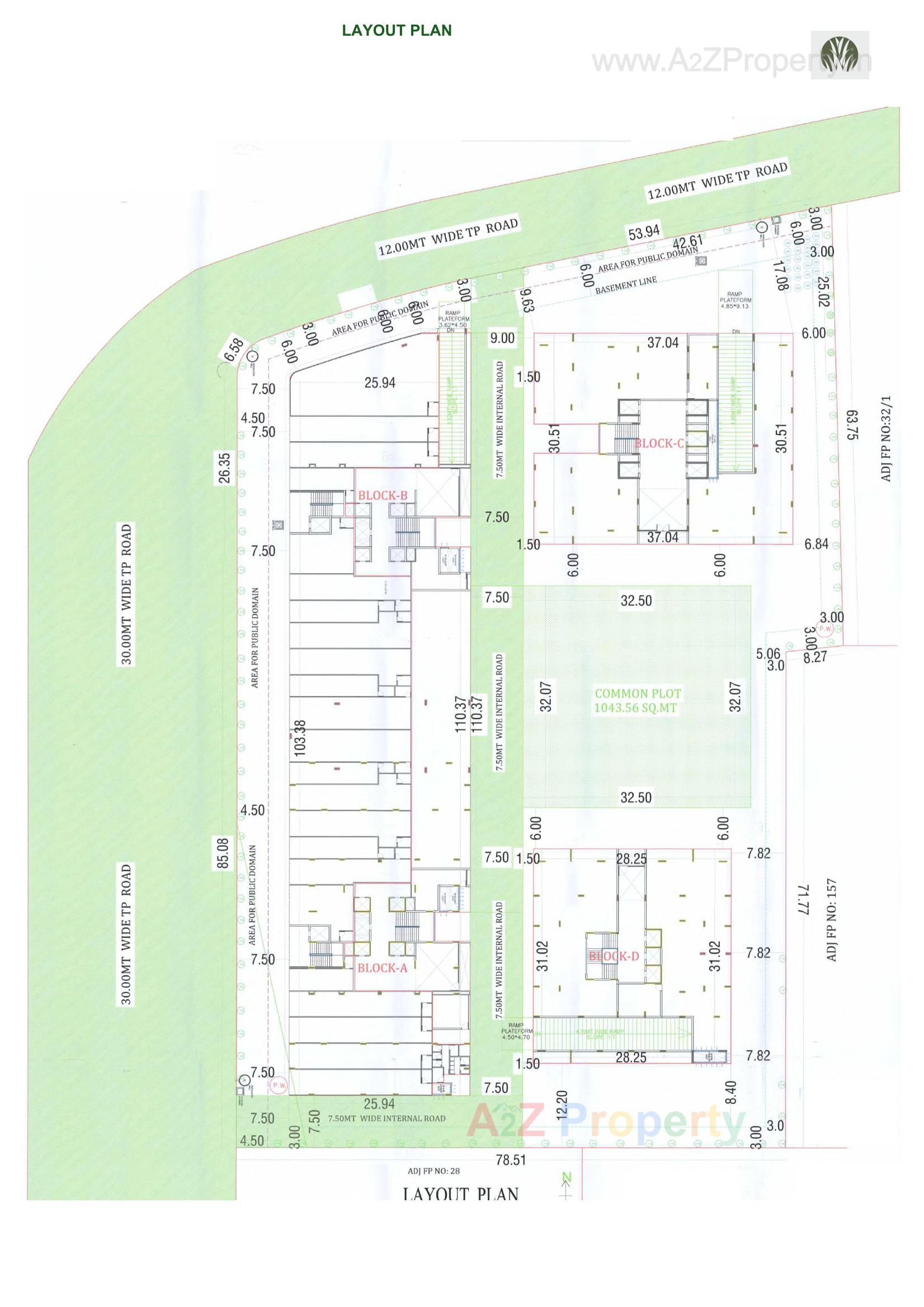 Layout of real estate project The Grasslands located at Kudasan, Gandhinagar, Gujarat