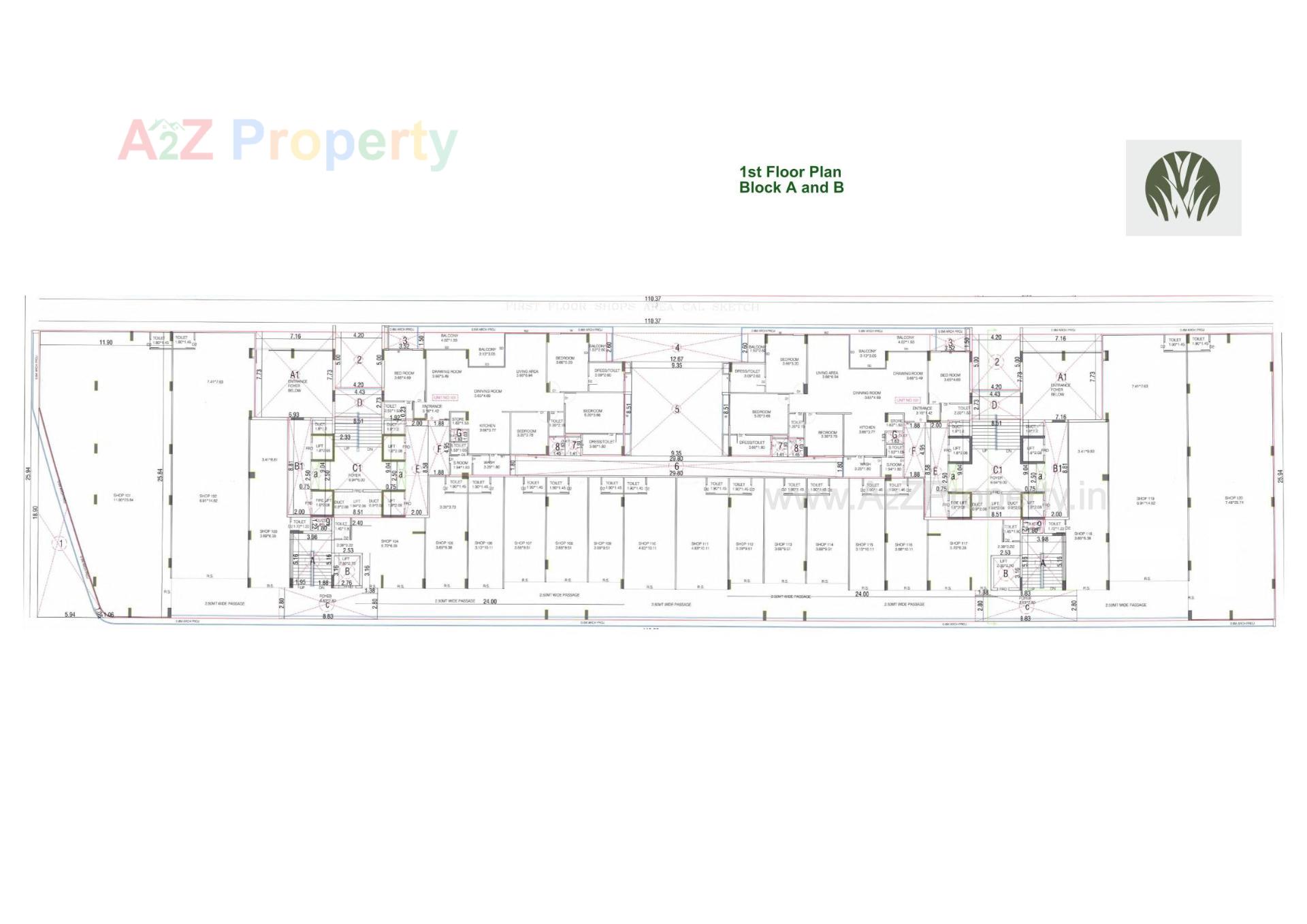 Layout of real estate project The Grasslands located at Kudasan, Gandhinagar, Gujarat