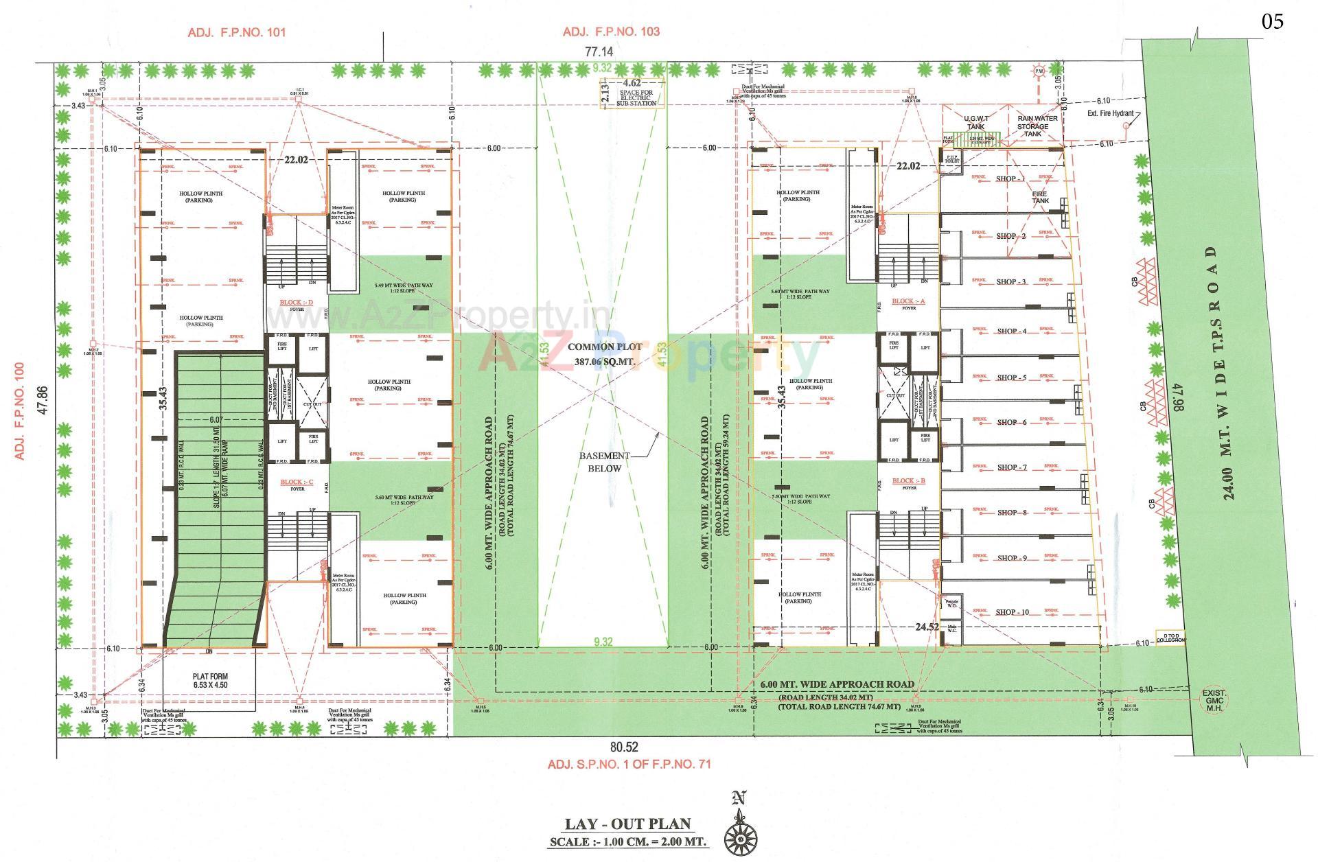 Layout of real estate project The Grove located at Khoraj, Gandhinagar, Gujarat