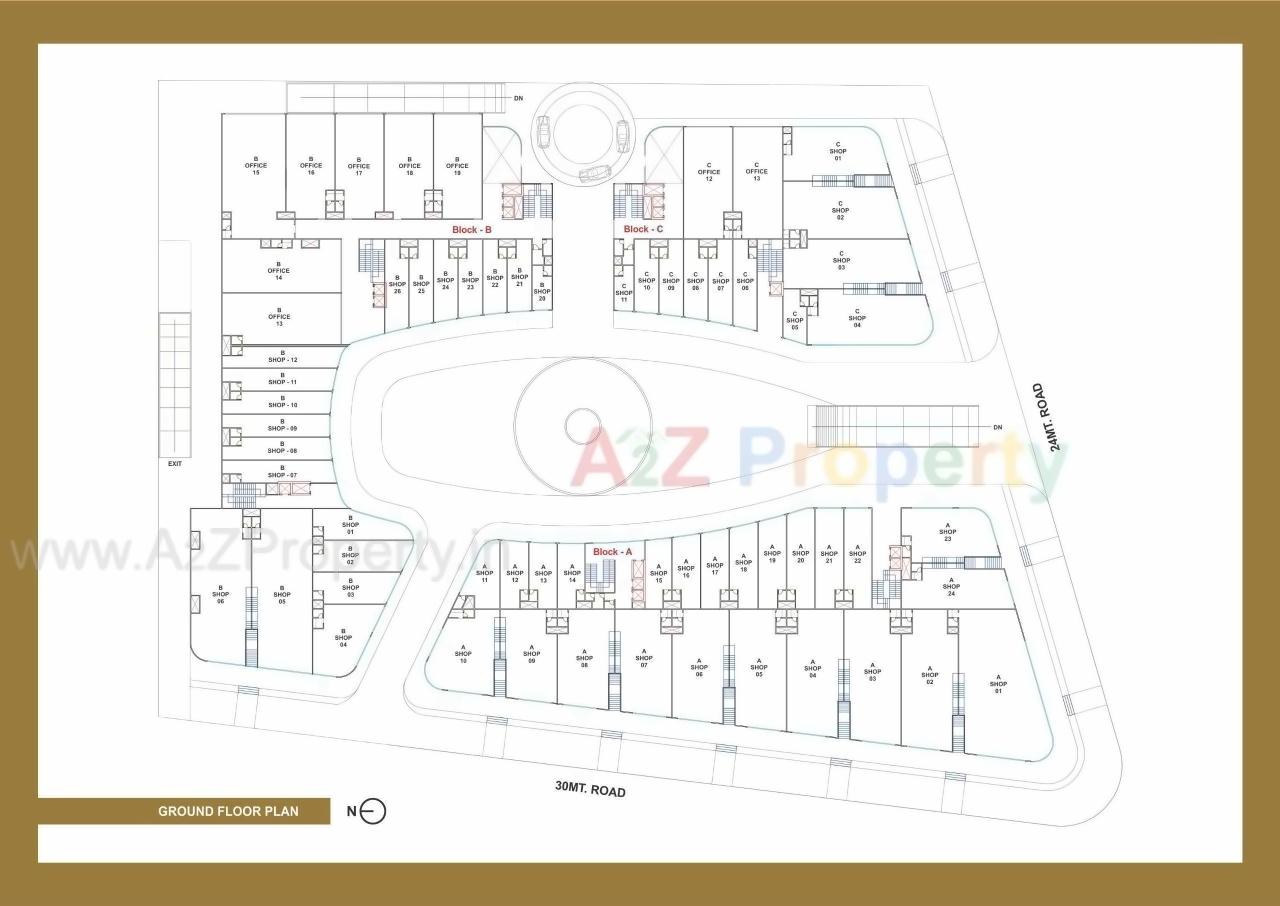 Layout of real estate project The Landmark located at Kudasan, Gandhinagar, Gujarat