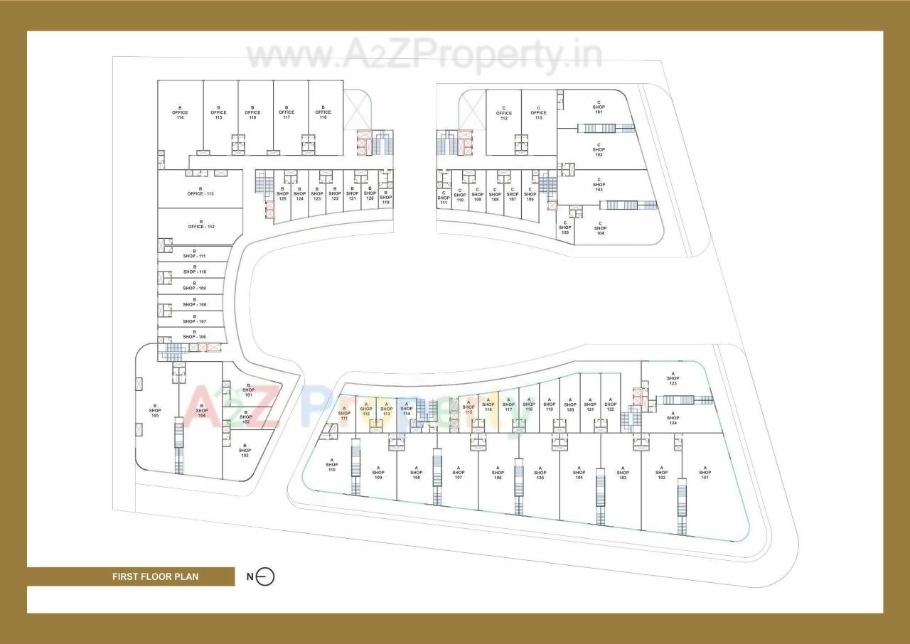 Layout of real estate project The Landmark located at Kudasan, Gandhinagar, Gujarat