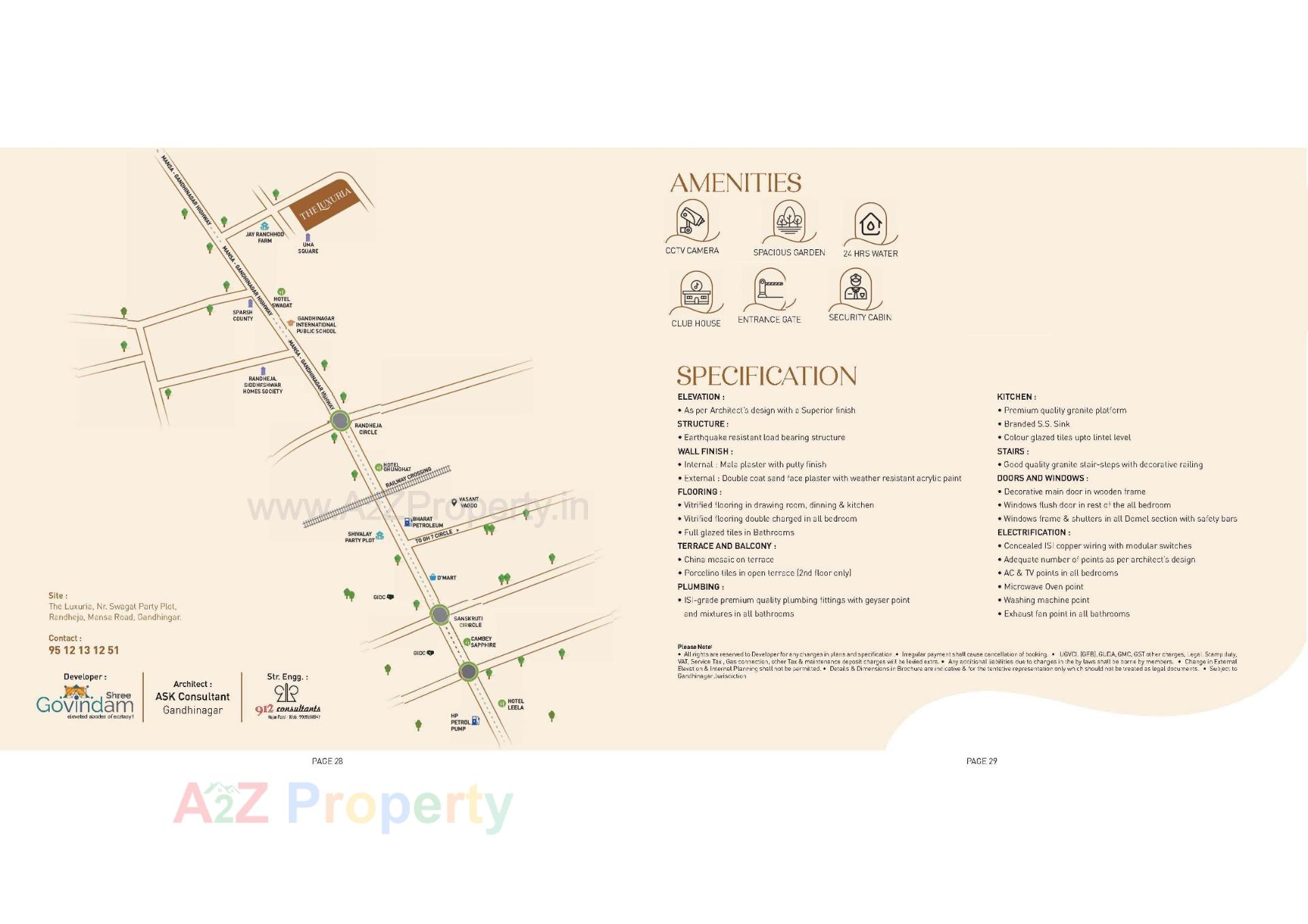  of real estate project The Luxuria located at Randheja, Gandhinagar, Gujarat