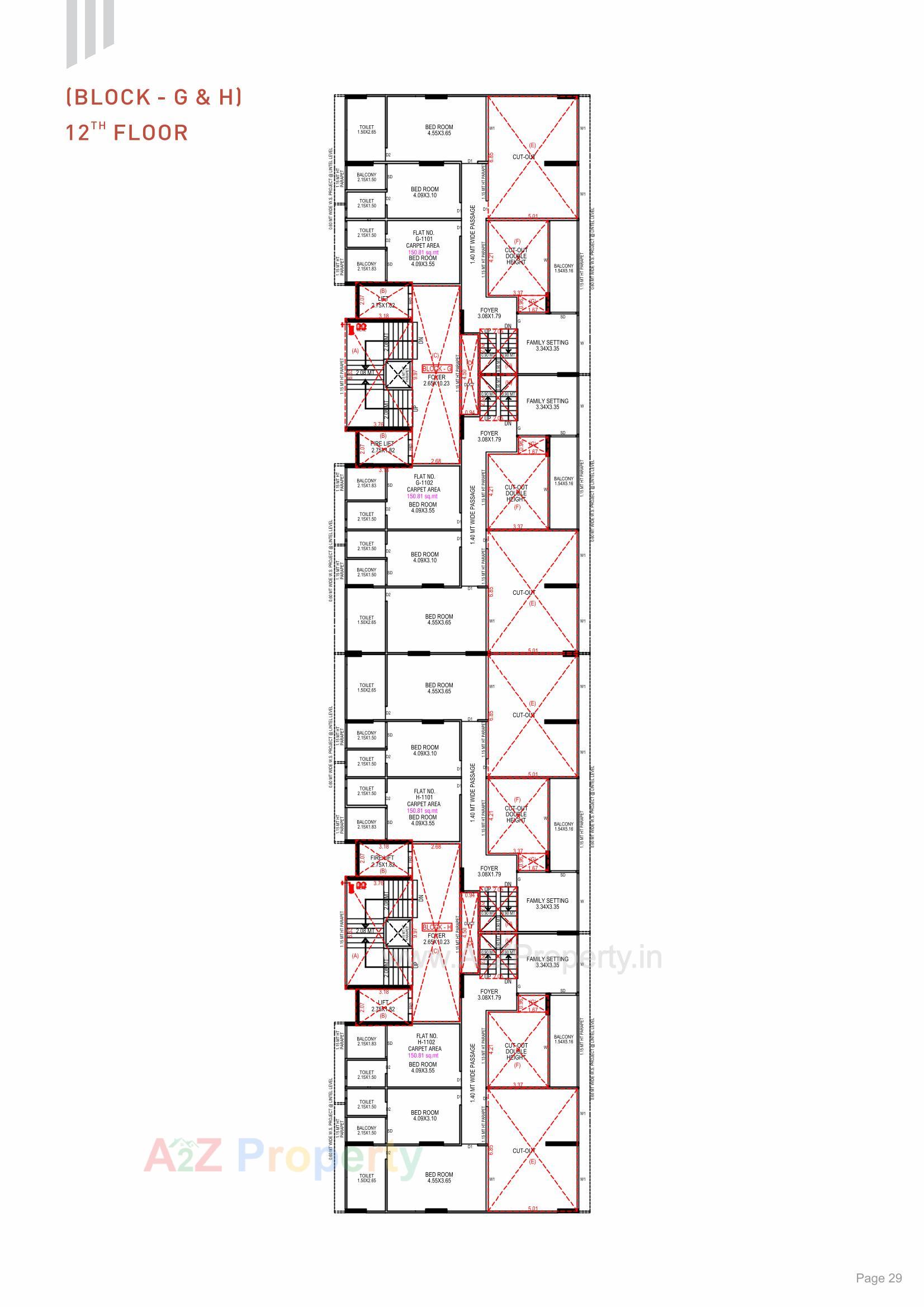 Layout of real estate project The Nest located at Khoraj, Gandhinagar, Gujarat