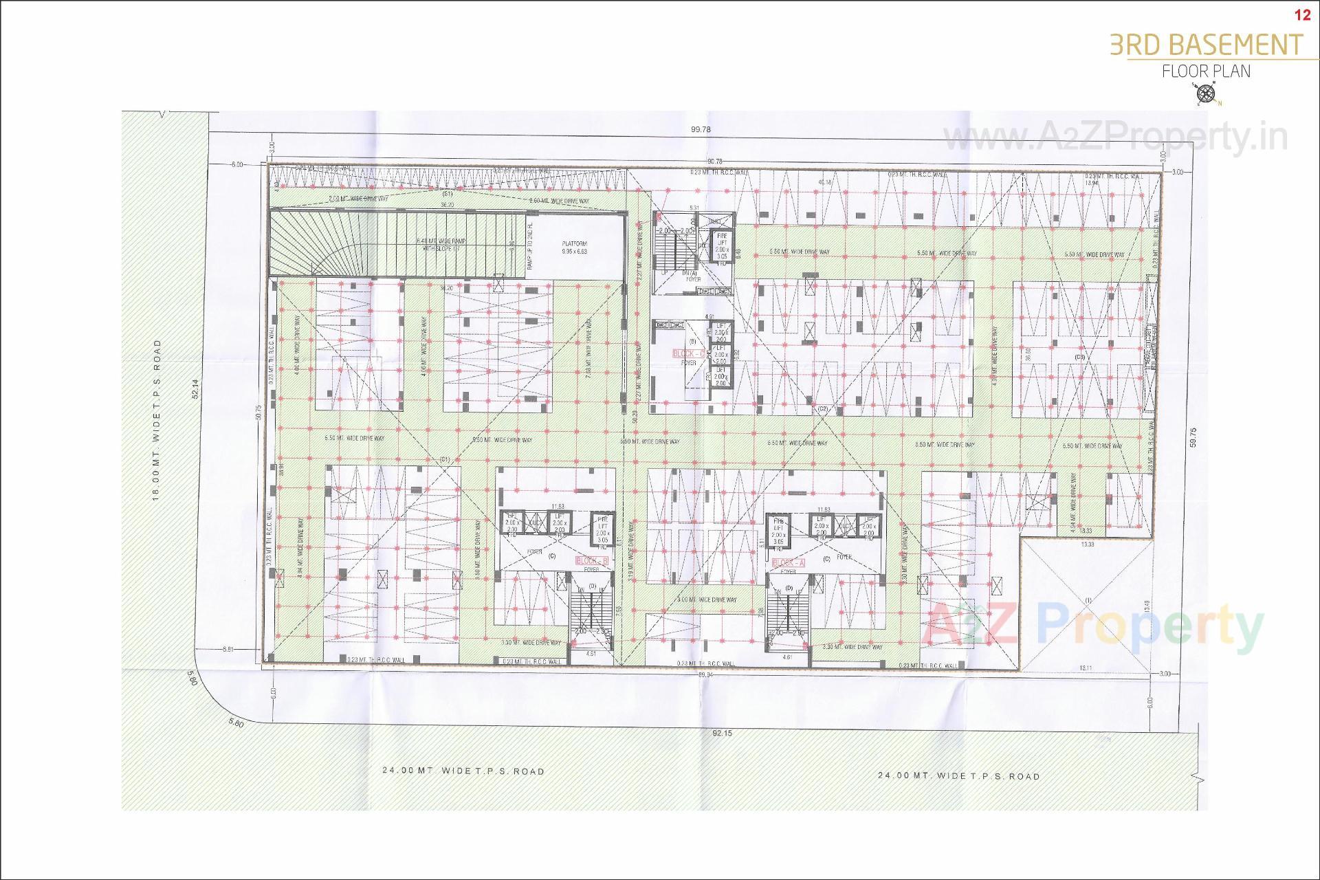 Layout of real estate project The Offices By Hari Group located at Saragasan, Gandhinagar, Gujarat