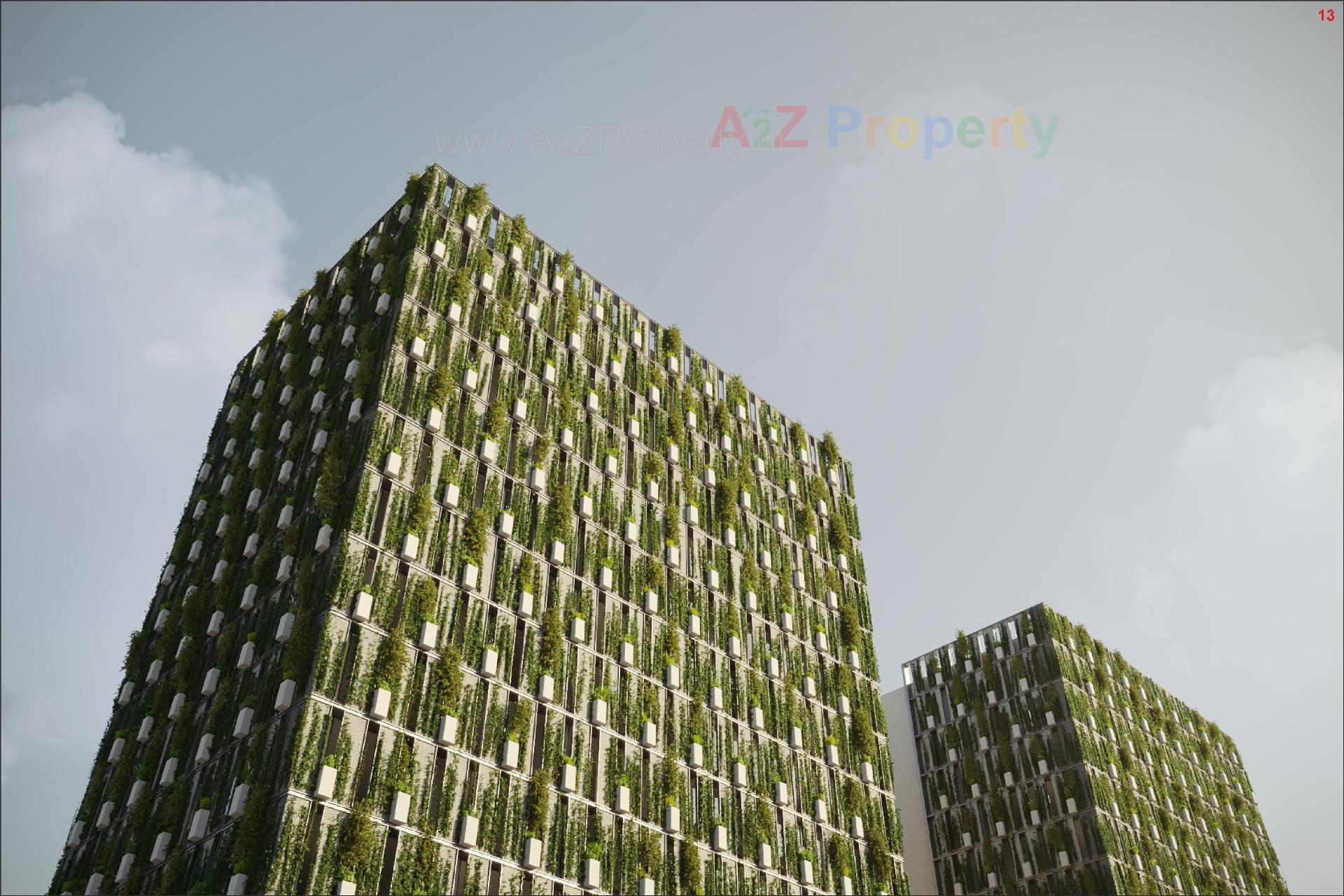 3D Elevation of real estate project The Offices By Hari Group located at Saragasan, Gandhinagar, Gujarat